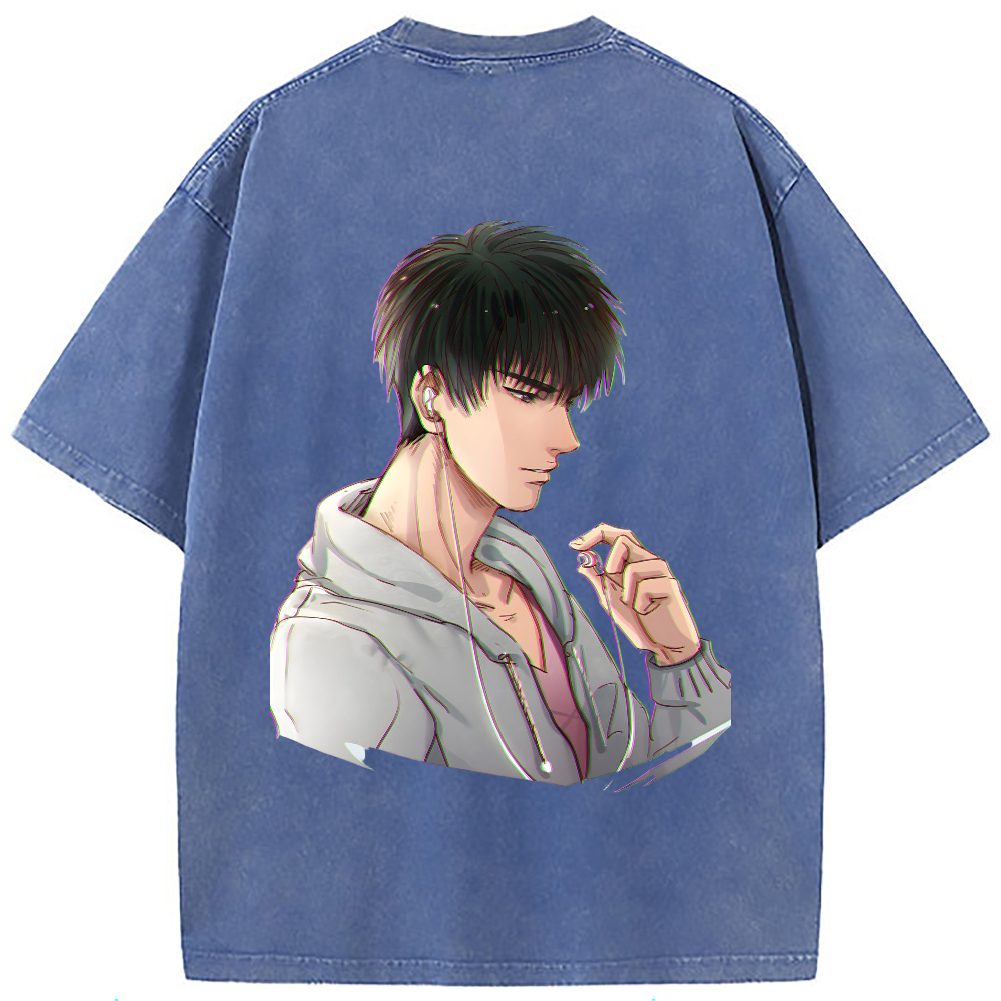 （画像用） SLAM DUNK／スラムダンク 綿100% ヴィンテージ風 半袖Tシャツ（背面プリント）
