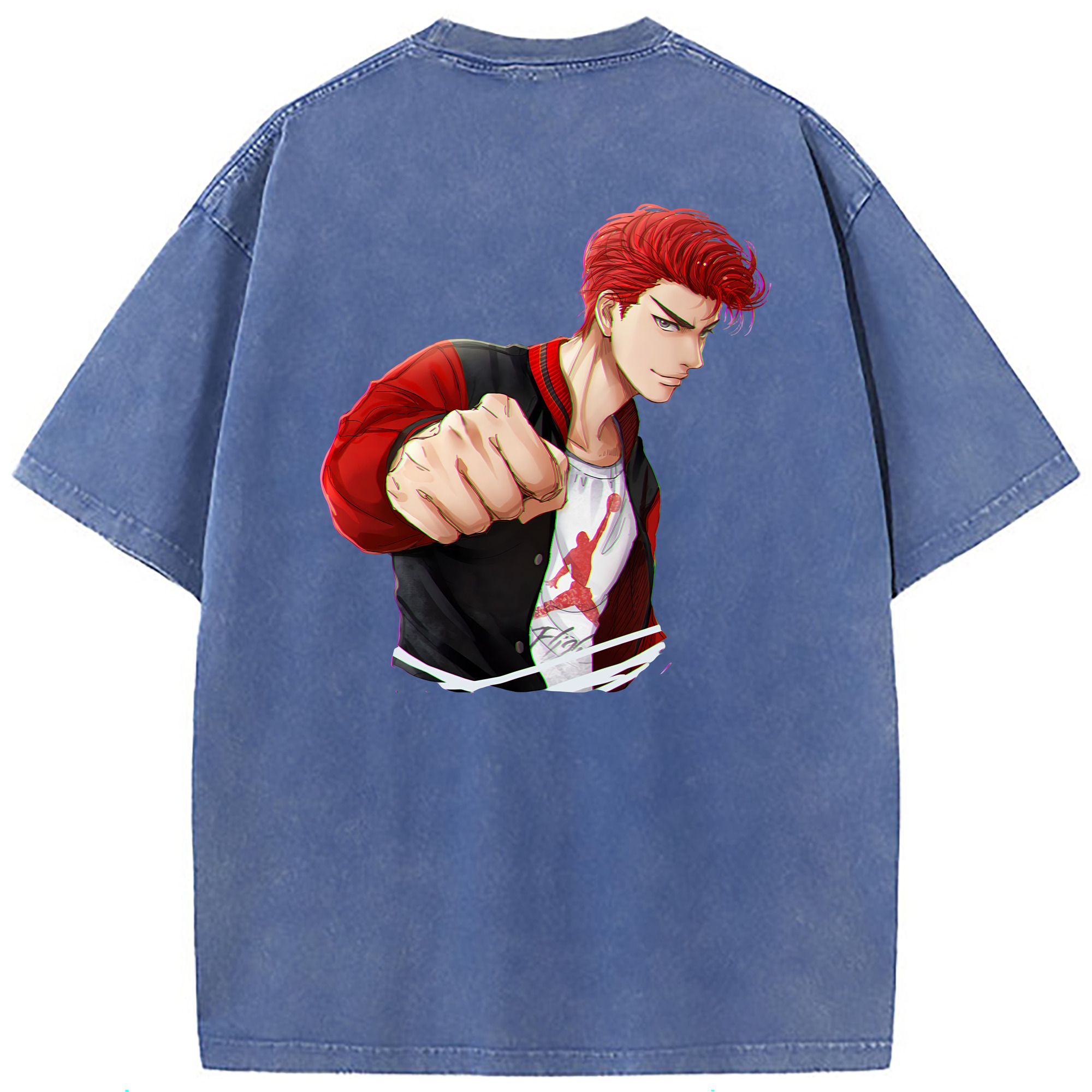 （画像用） SLAM DUNK／スラムダンク 綿100% ヴィンテージ風 半袖Tシャツ（背面プリント）
