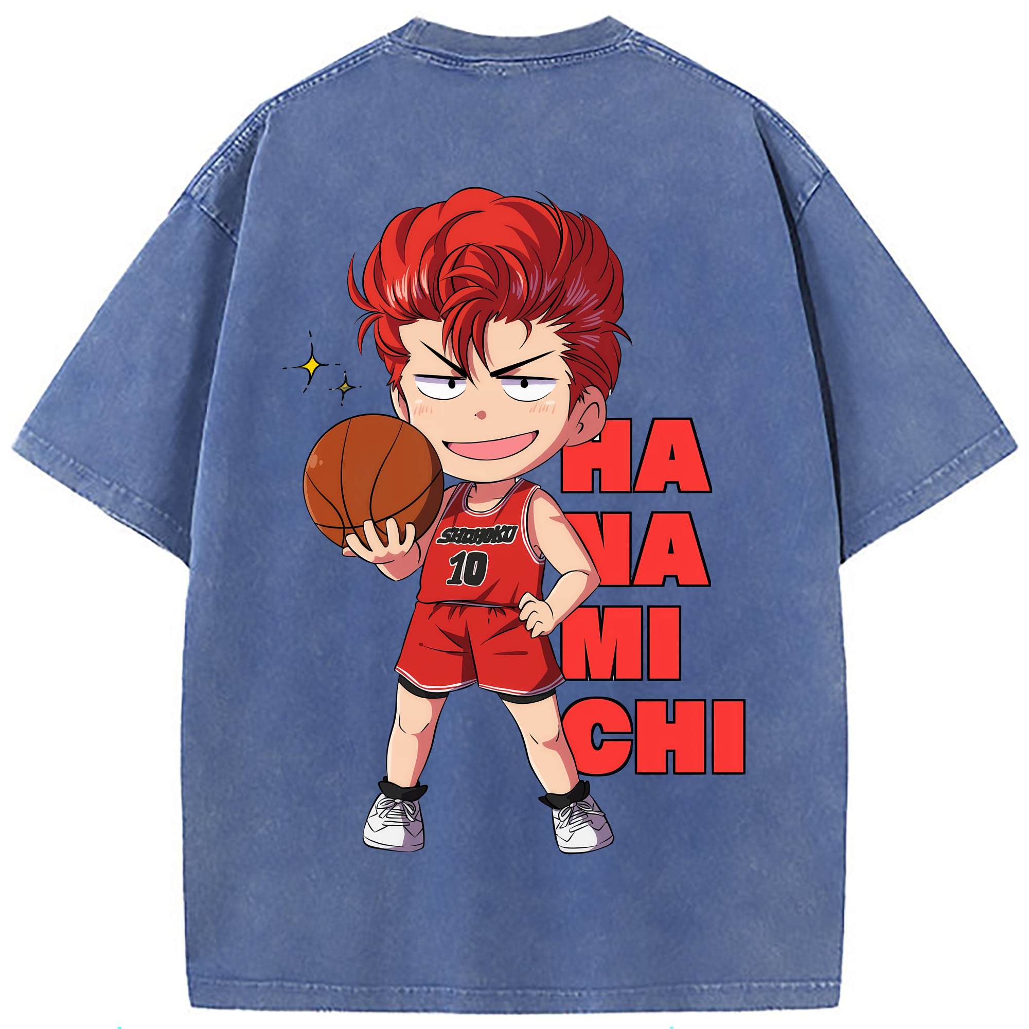 （画像用） SLAM DUNK／スラムダンク 綿100% ヴィンテージ風 半袖Tシャツ（背面プリント）