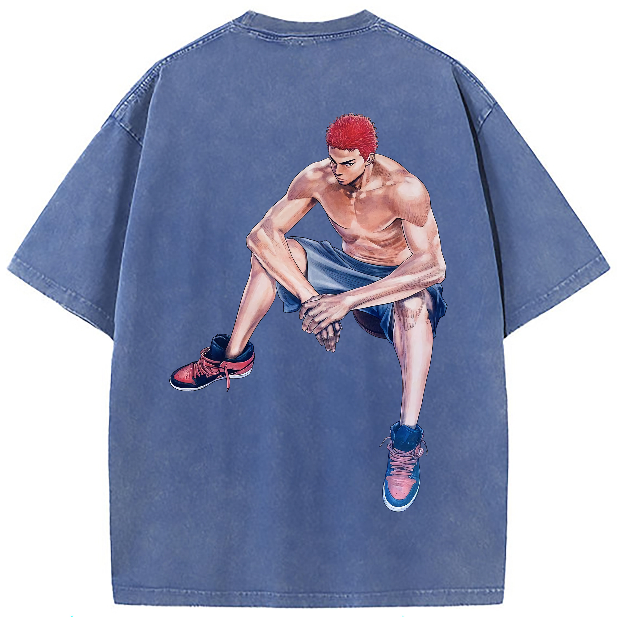 （画像用） SLAM DUNK／スラムダンク 綿100% ヴィンテージ風 半袖Tシャツ（背面プリント）