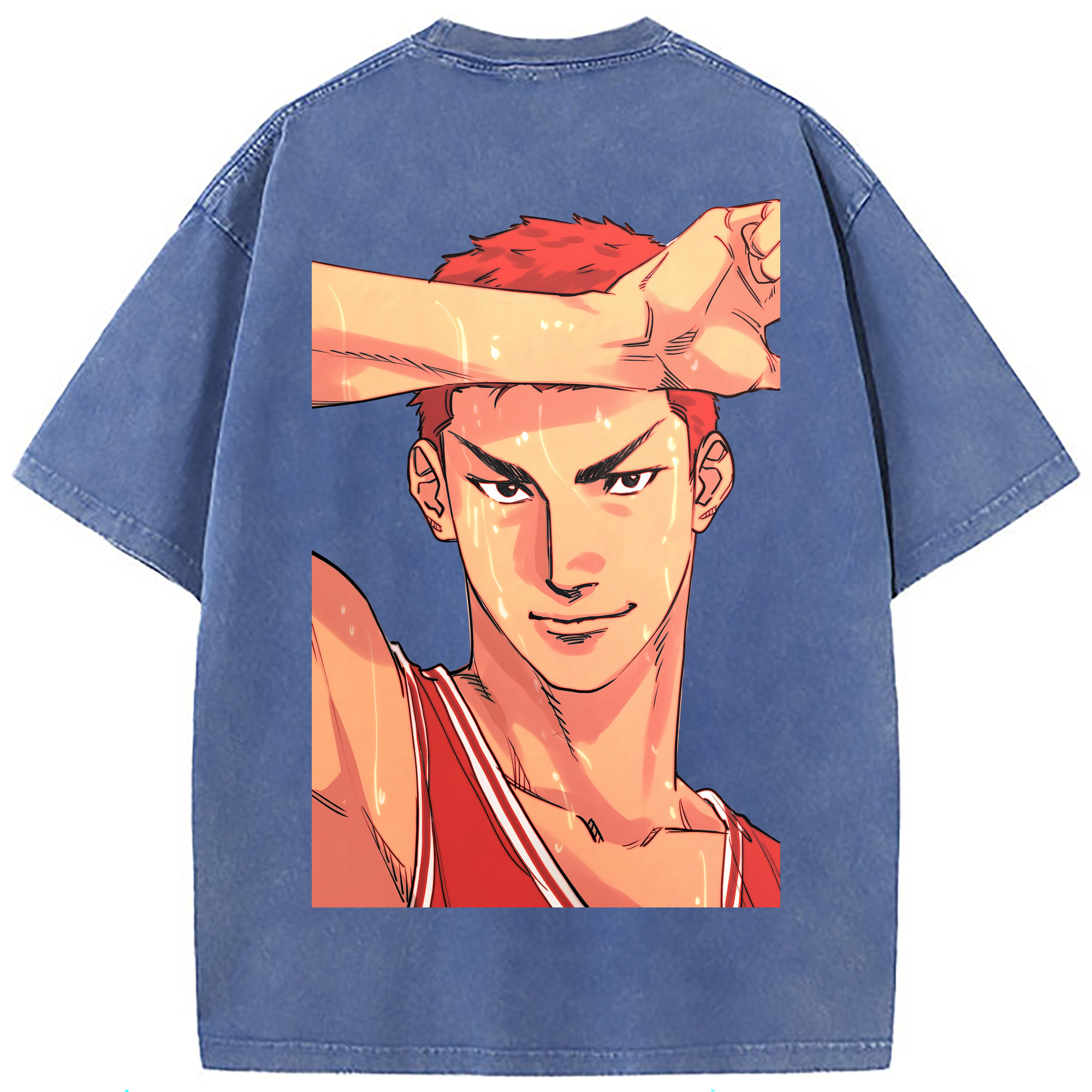 （画像用） SLAM DUNK／スラムダンク 綿100% ヴィンテージ風 半袖Tシャツ（背面プリント）