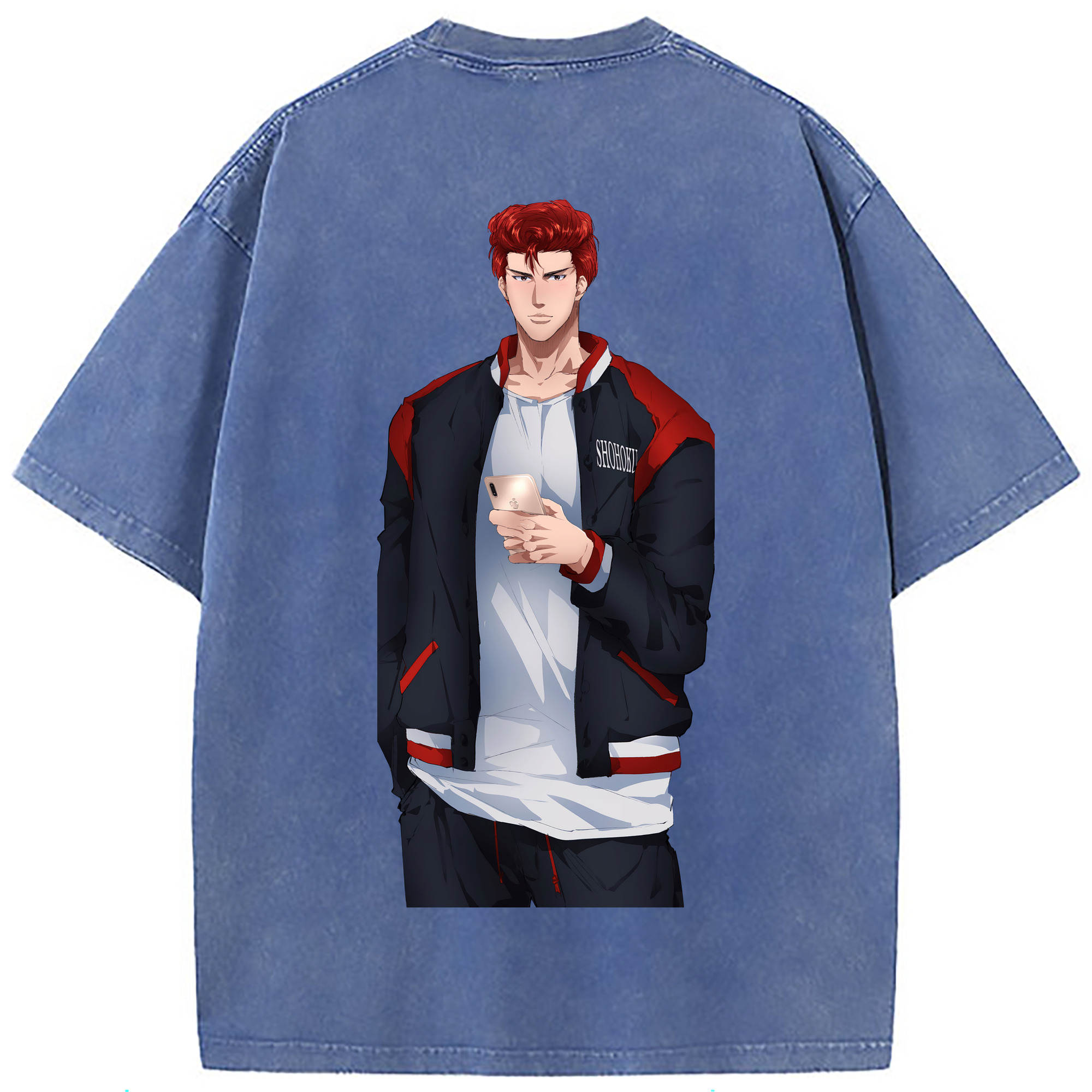 （画像用） SLAM DUNK／スラムダンク 綿100% ヴィンテージ風 半袖Tシャツ（背面プリント）