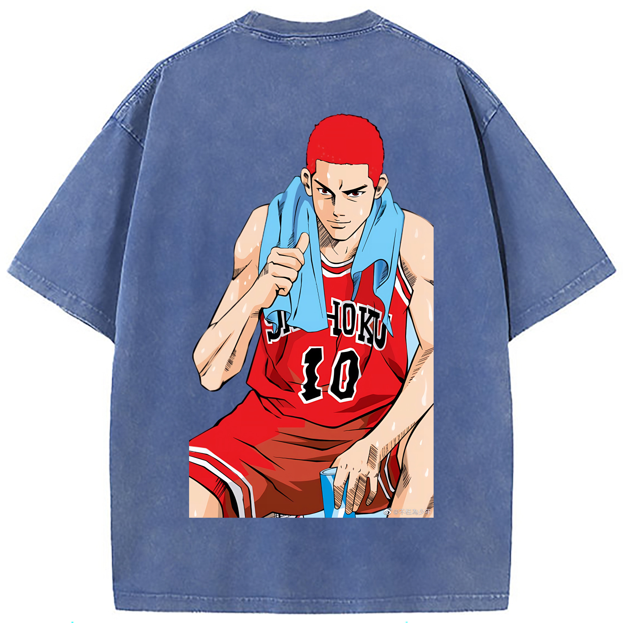 （画像用） SLAM DUNK／スラムダンク 綿100% ヴィンテージ風 半袖Tシャツ（背面プリント）