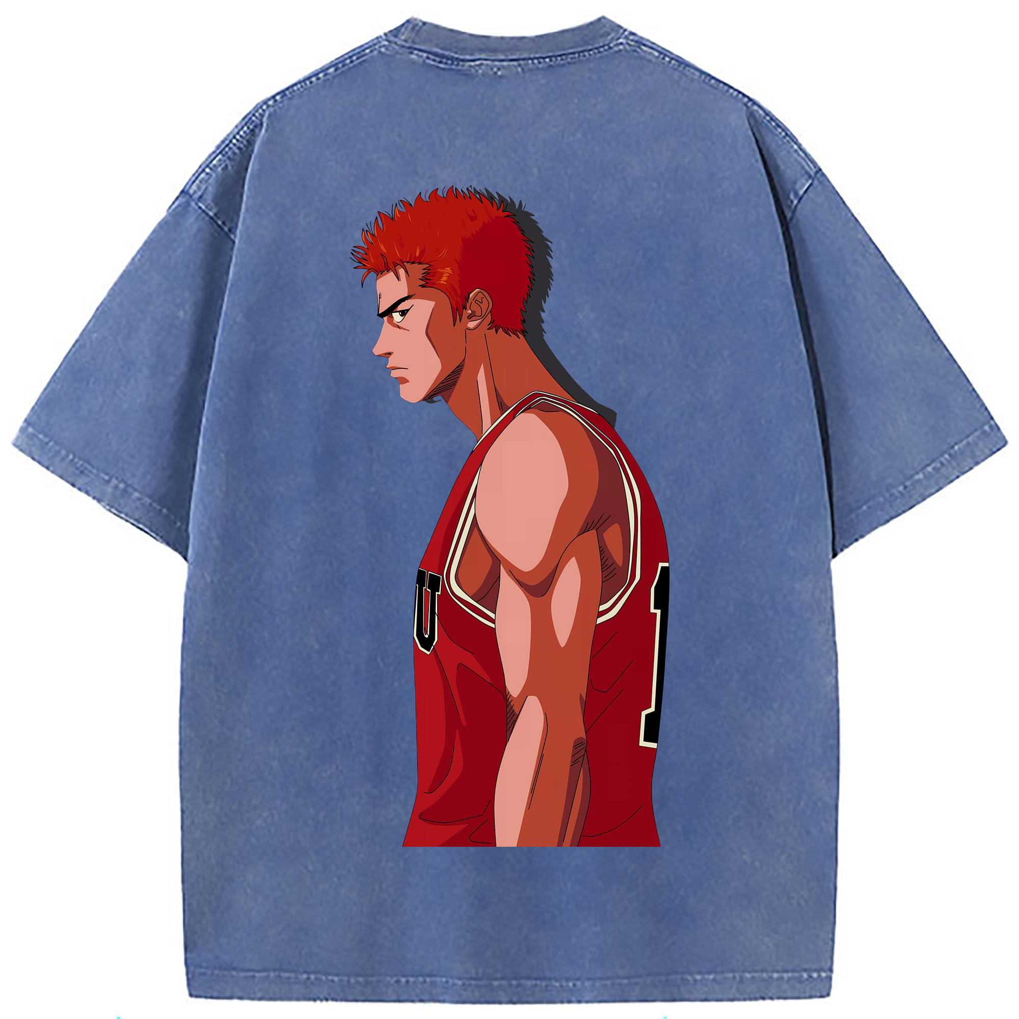 （画像用） SLAM DUNK／スラムダンク 綿100% ヴィンテージ風 半袖Tシャツ（背面プリント）
