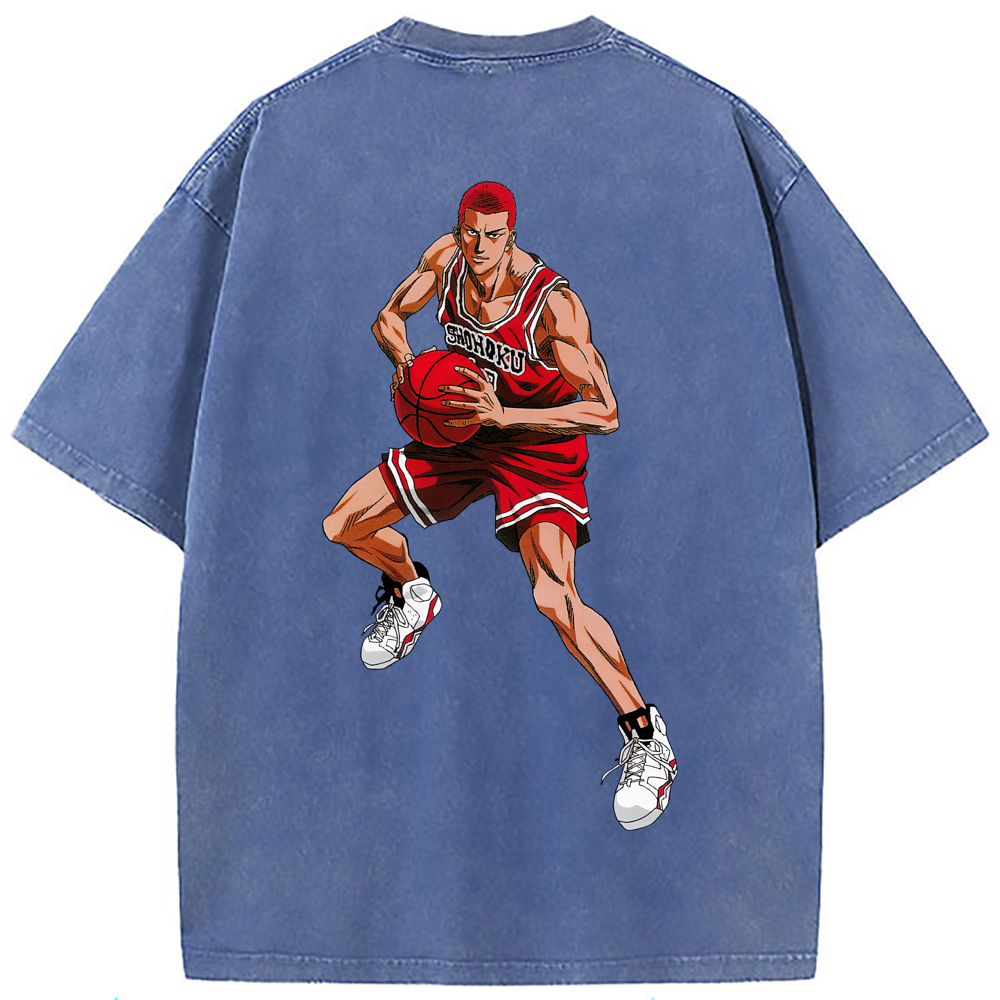 （画像用） SLAM DUNK／スラムダンク 綿100% ヴィンテージ風 半袖Tシャツ（背面プリント）