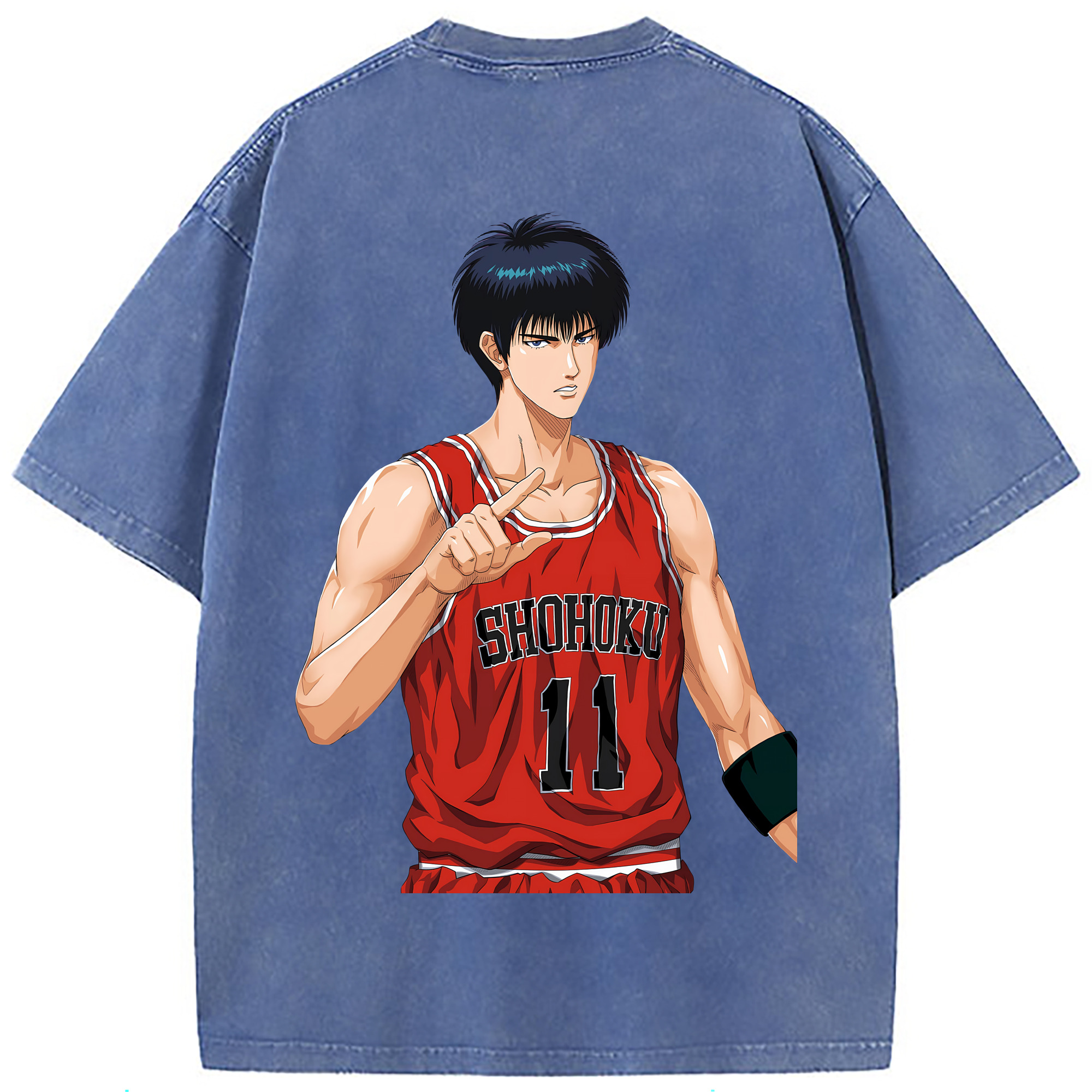（画像用） SLAM DUNK／スラムダンク 綿100% ヴィンテージ風 半袖Tシャツ（背面プリント）