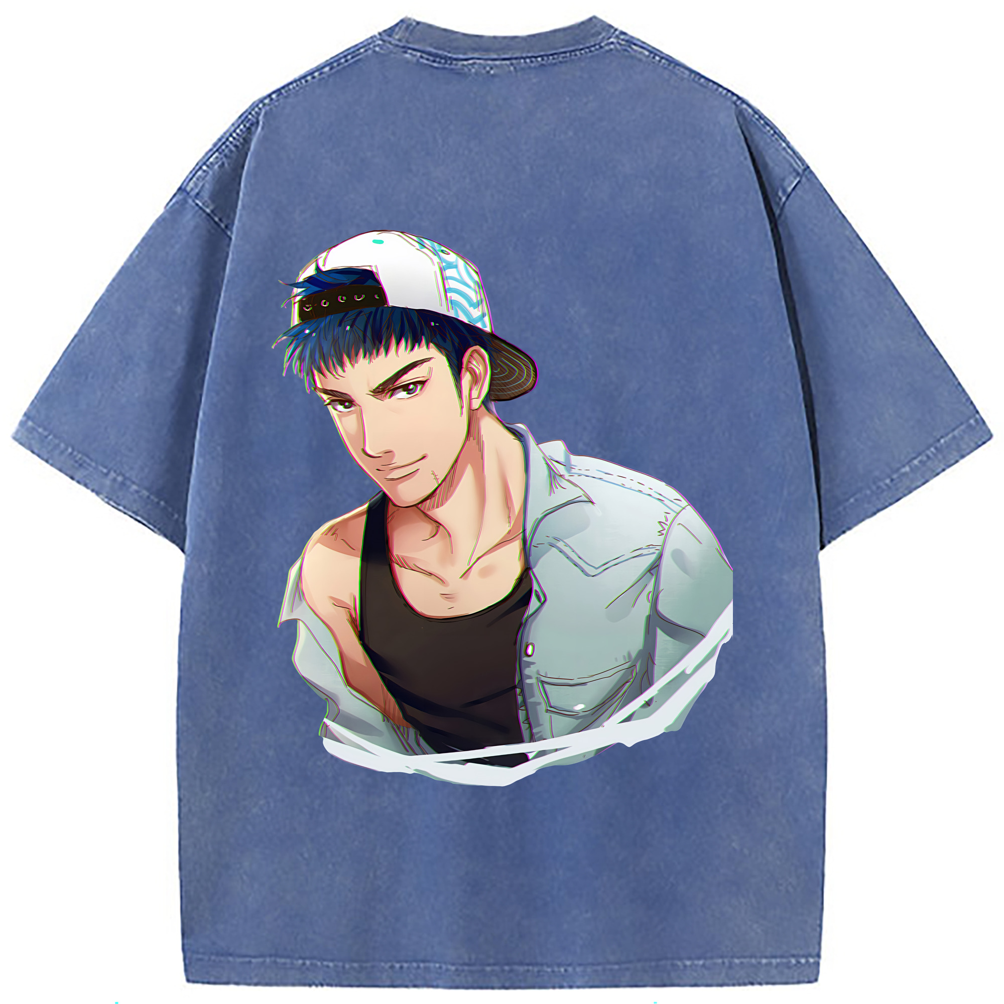 （画像用） SLAM DUNK／スラムダンク 綿100% ヴィンテージ風 半袖Tシャツ（背面プリント）
