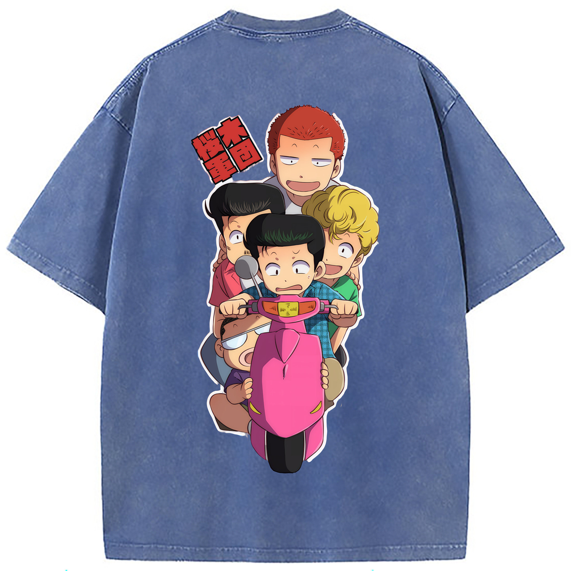 （画像用） SLAM DUNK／スラムダンク 綿100% ヴィンテージ風 半袖Tシャツ（背面プリント）