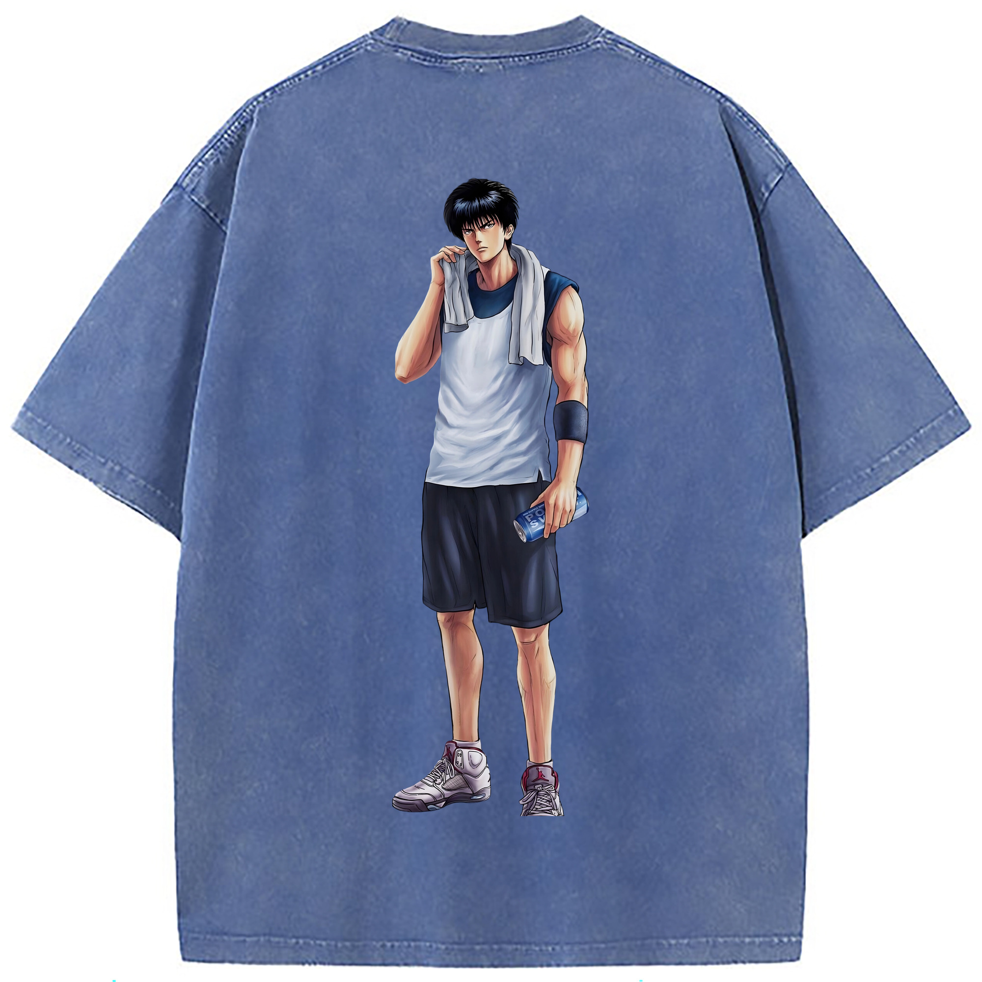 （画像用） SLAM DUNK／スラムダンク 綿100% ヴィンテージ風 半袖Tシャツ（背面プリント）