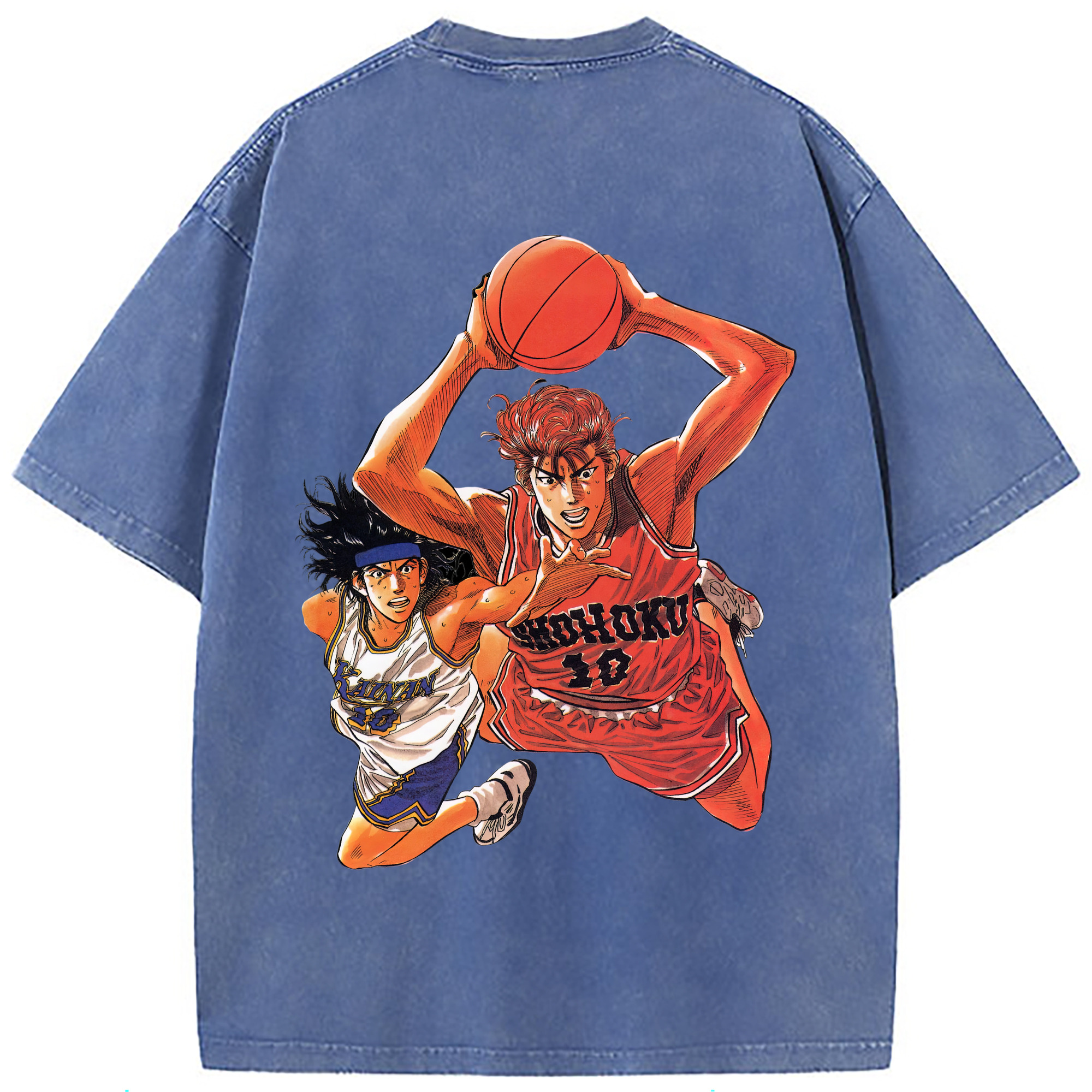 （画像用） SLAM DUNK／スラムダンク 綿100% ヴィンテージ風 半袖Tシャツ（背面プリント）