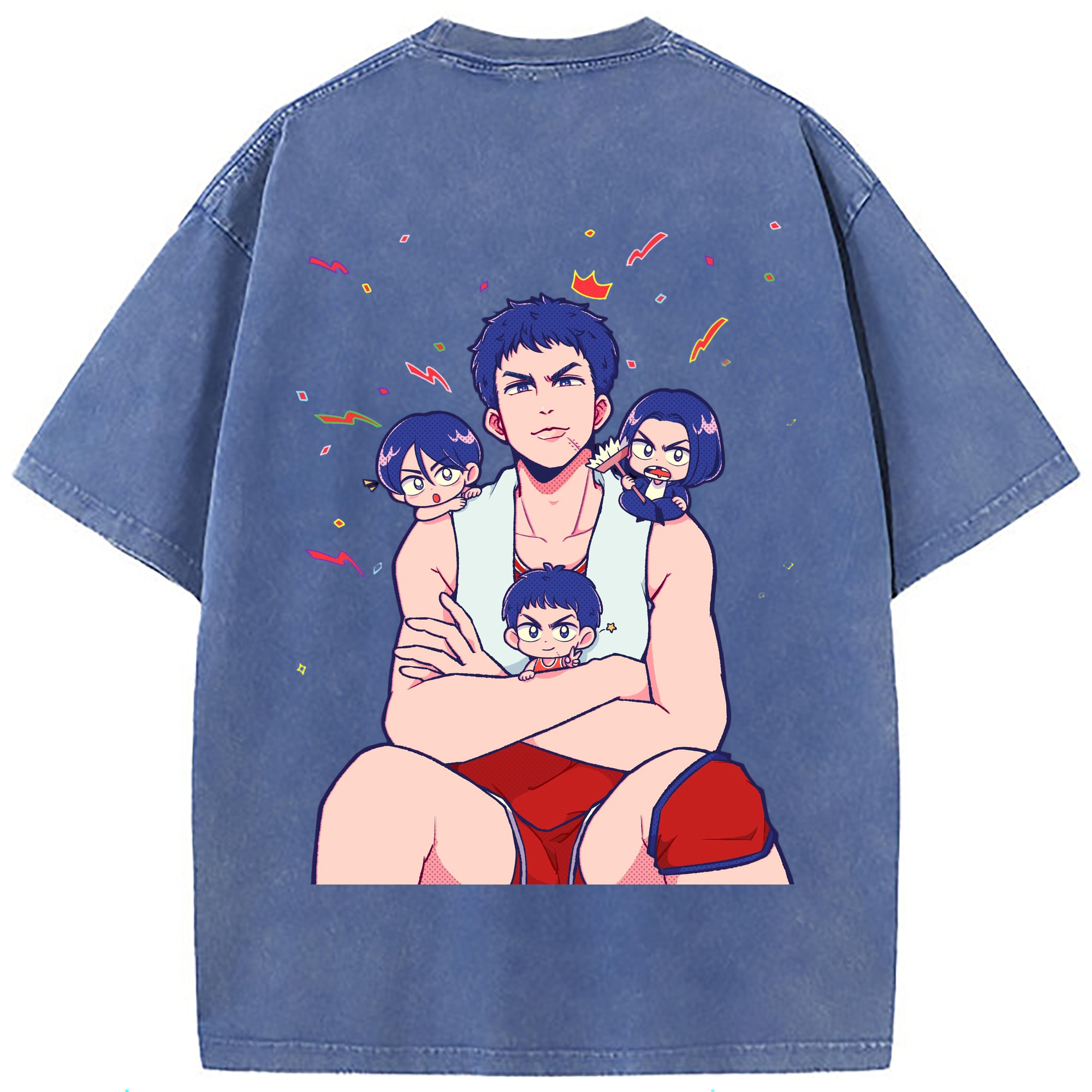 （画像用） SLAM DUNK／スラムダンク 綿100% ヴィンテージ風 半袖Tシャツ（背面プリント）