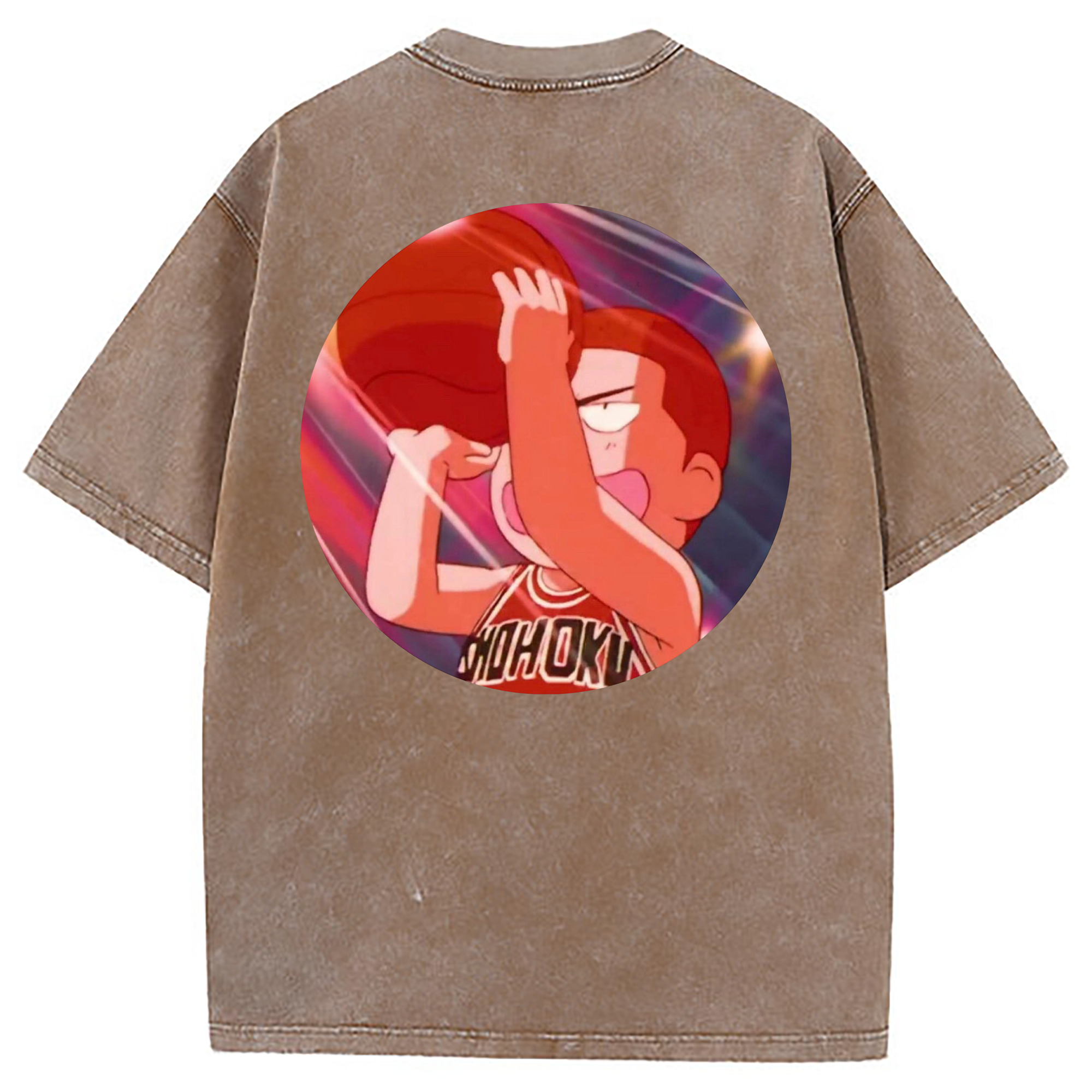 （画像用） SLAM DUNK／スラムダンク 綿100% ヴィンテージ風 半袖Tシャツ（背面プリント）