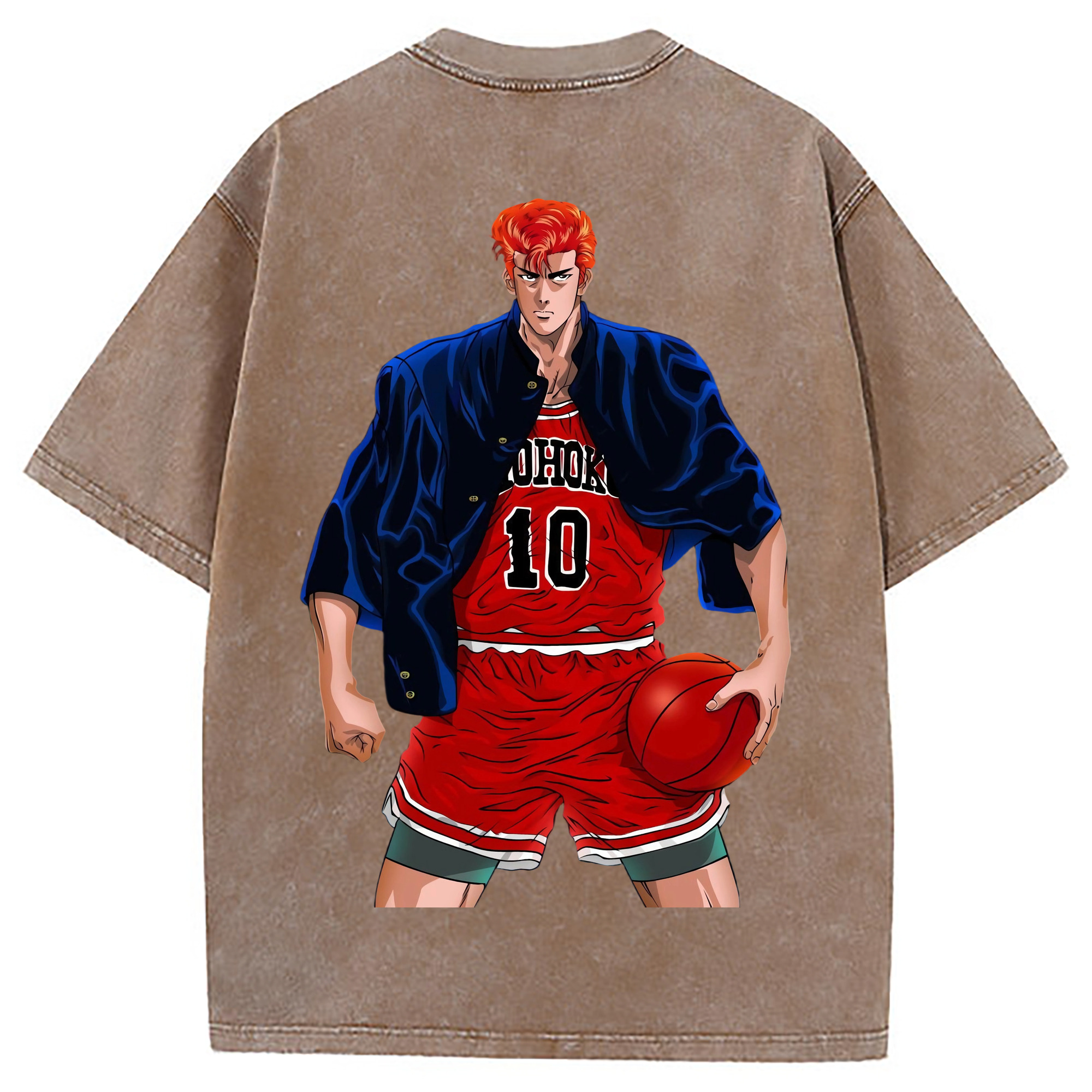 （画像用） SLAM DUNK／スラムダンク 綿100% ヴィンテージ風 半袖Tシャツ（背面プリント）