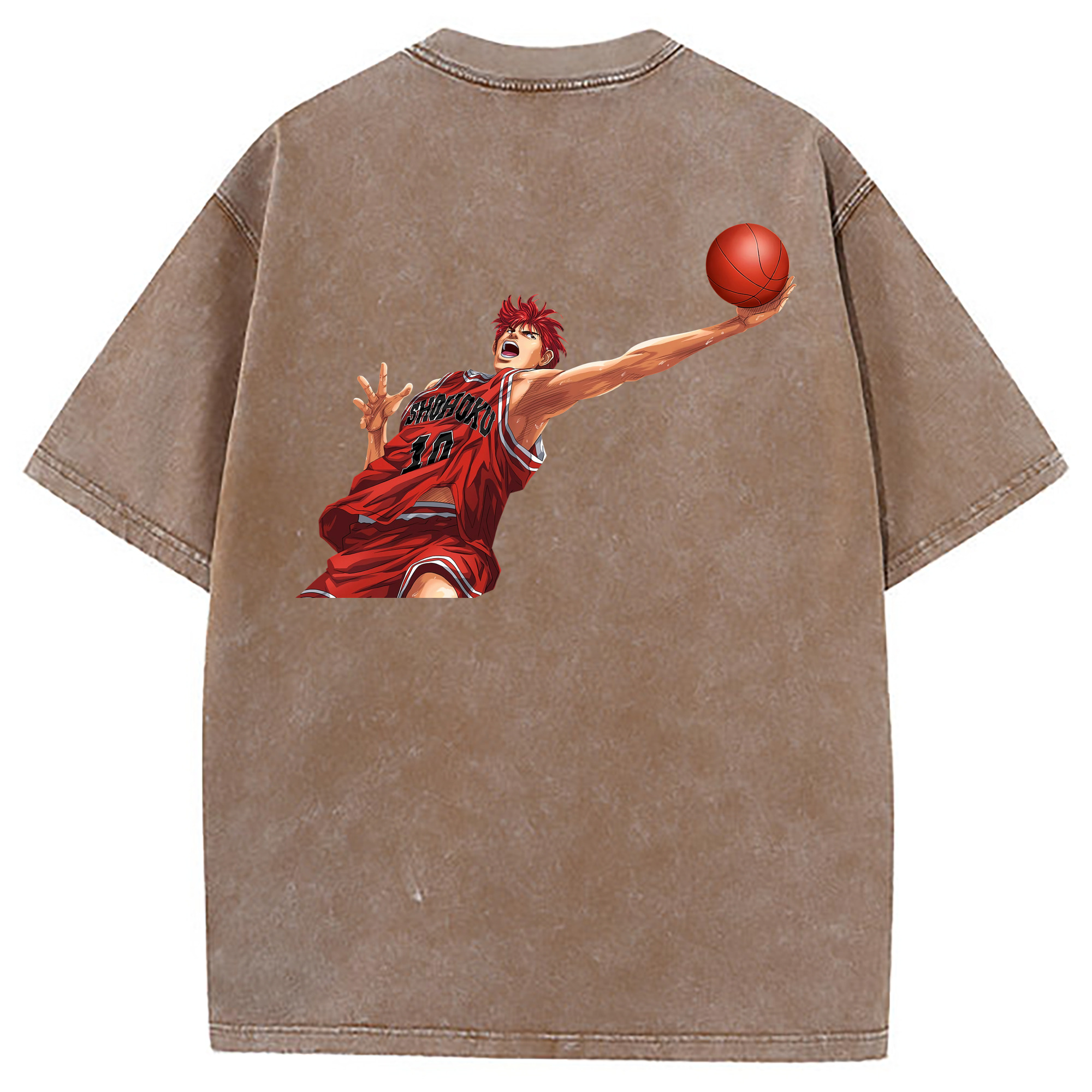 （画像用） SLAM DUNK／スラムダンク 綿100% ヴィンテージ風 半袖Tシャツ（背面プリント）