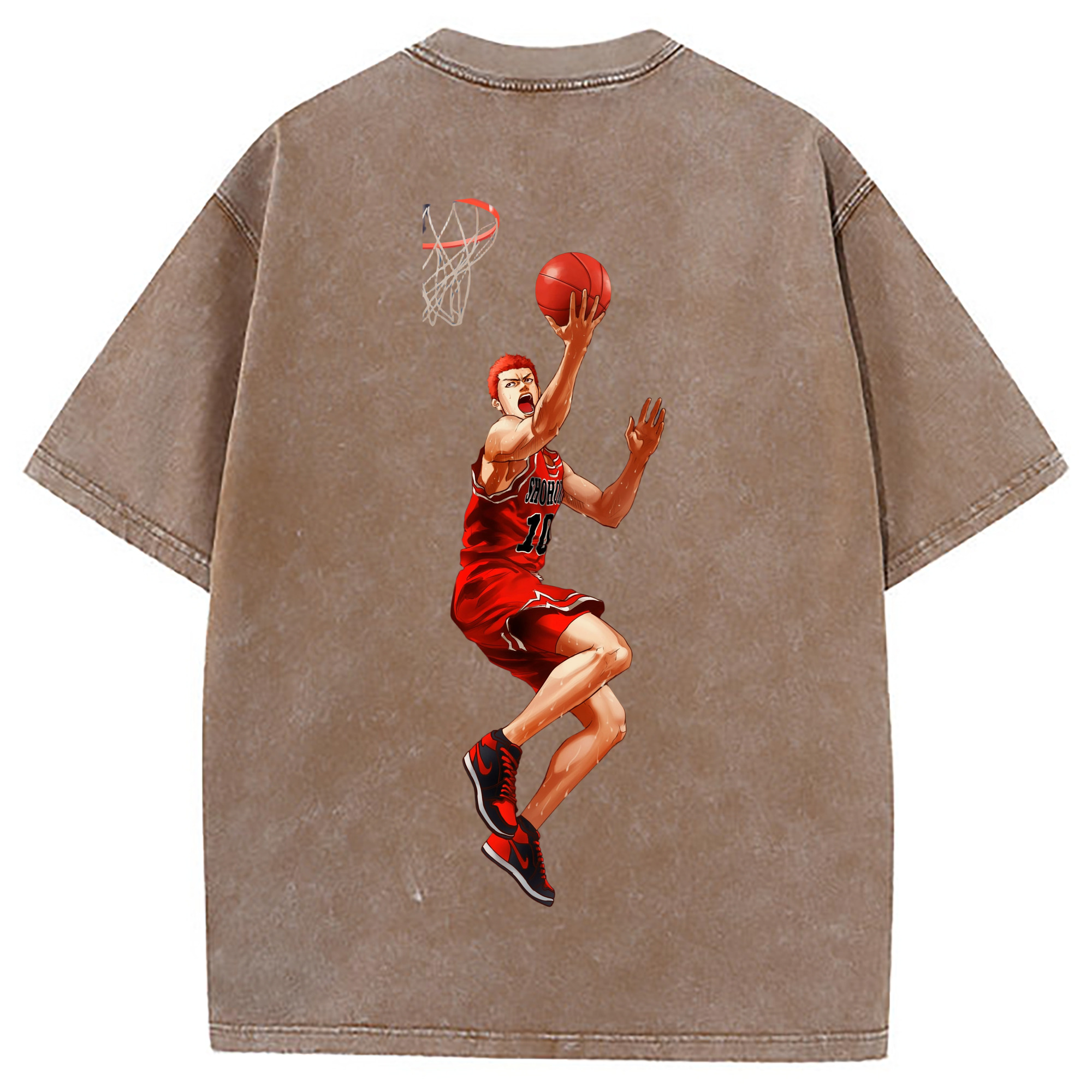 （画像用） SLAM DUNK／スラムダンク 綿100% ヴィンテージ風 半袖Tシャツ（背面プリント）