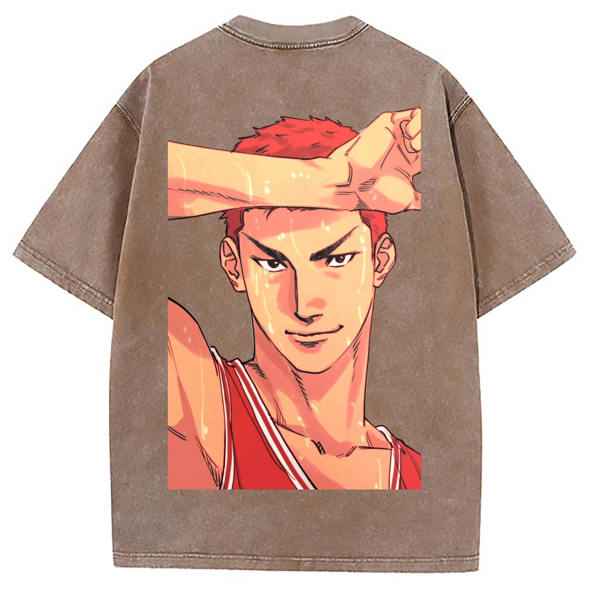 （画像用） SLAM DUNK／スラムダンク 綿100% ヴィンテージ風 半袖Tシャツ（背面プリント）