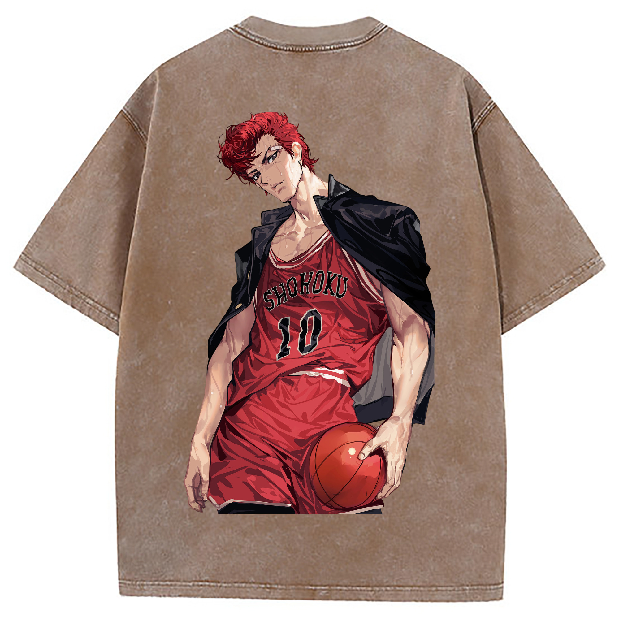 （画像用） SLAM DUNK／スラムダンク 綿100% ヴィンテージ風 半袖Tシャツ（背面プリント）