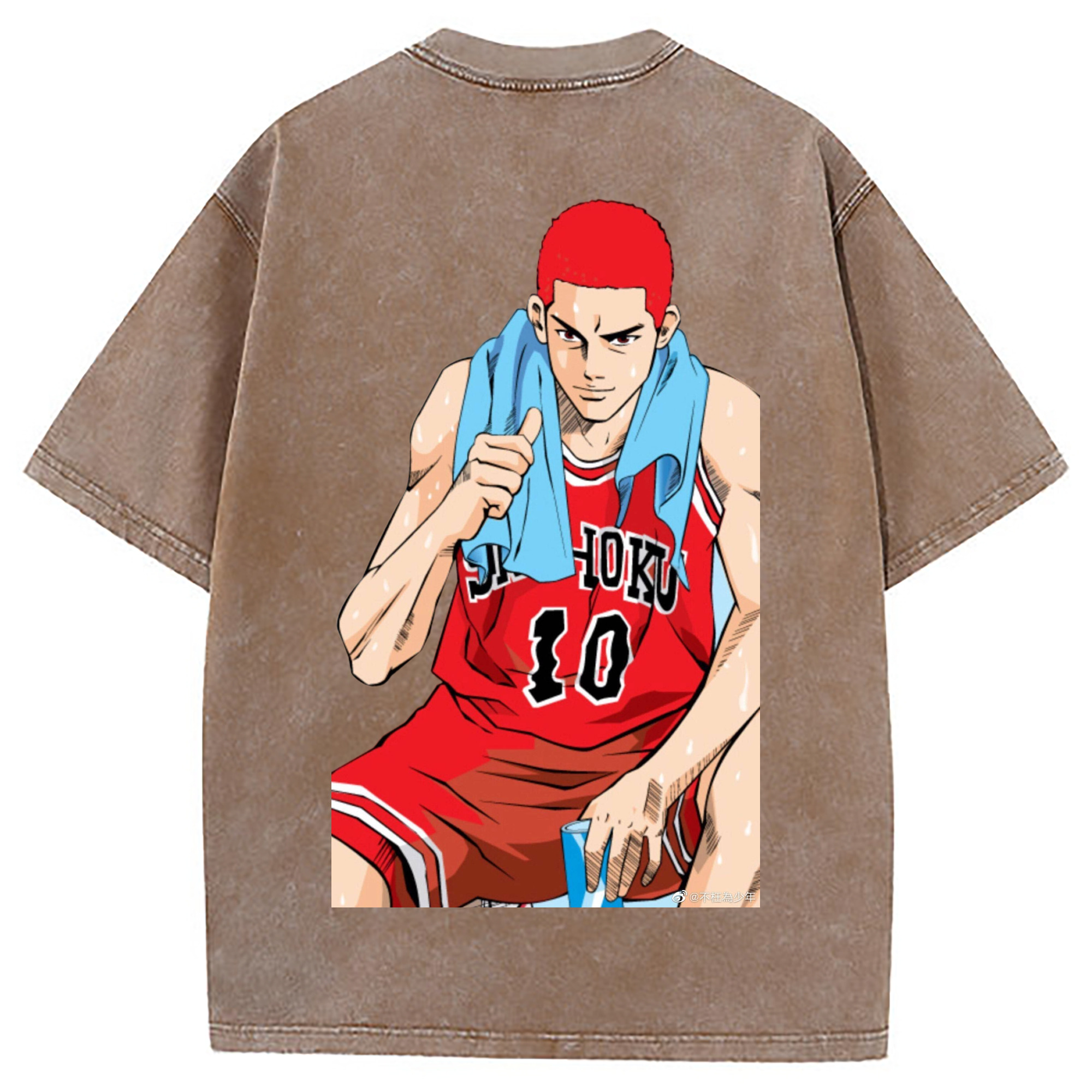 （画像用） SLAM DUNK／スラムダンク 綿100% ヴィンテージ風 半袖Tシャツ（背面プリント）