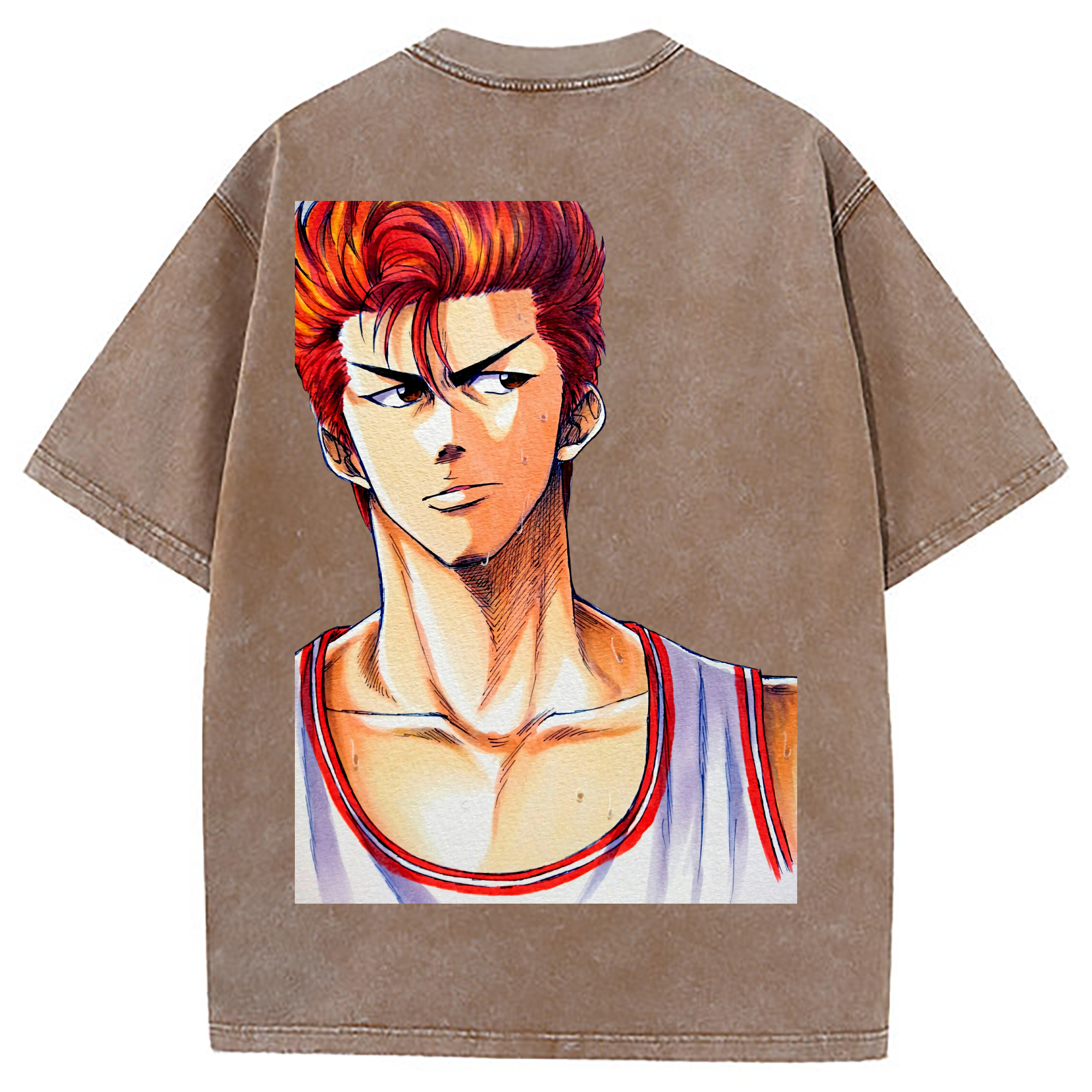 （画像用） SLAM DUNK／スラムダンク 綿100% ヴィンテージ風 半袖Tシャツ（背面プリント）