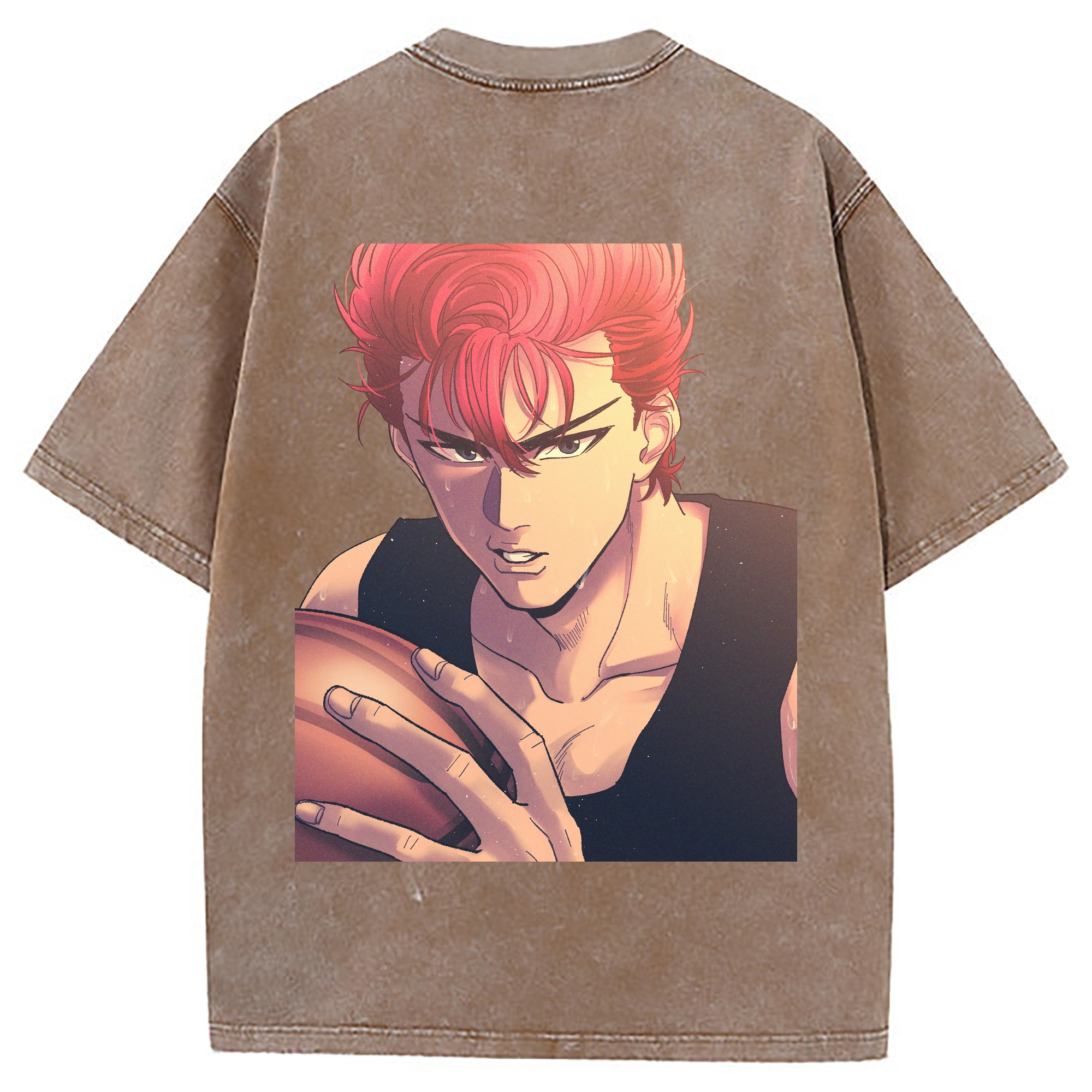 （画像用） SLAM DUNK／スラムダンク 綿100% ヴィンテージ風 半袖Tシャツ（背面プリント）