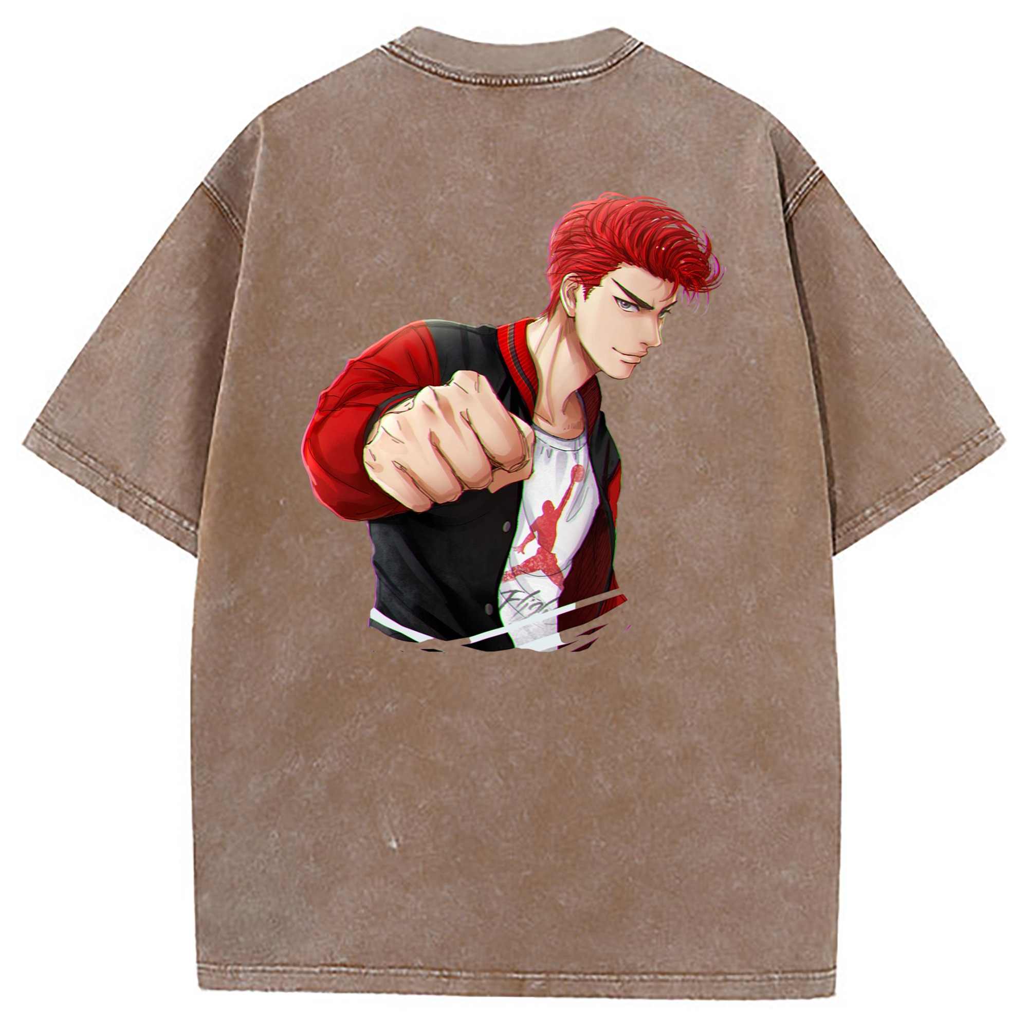 （画像用） SLAM DUNK／スラムダンク 綿100% ヴィンテージ風 半袖Tシャツ（背面プリント）