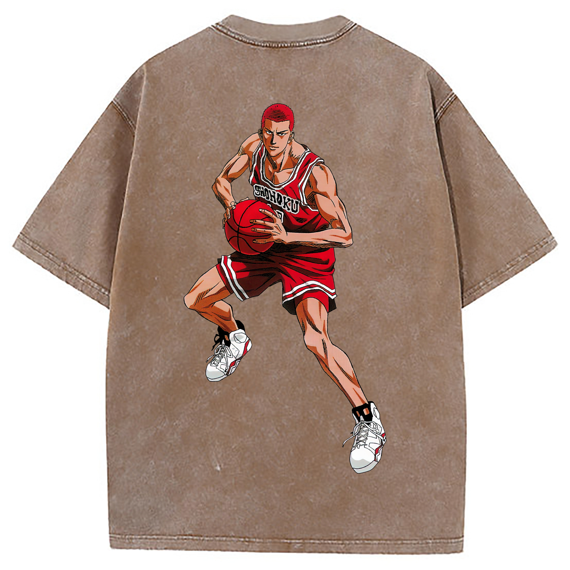 （画像用） SLAM DUNK／スラムダンク 綿100% ヴィンテージ風 半袖Tシャツ（背面プリント）