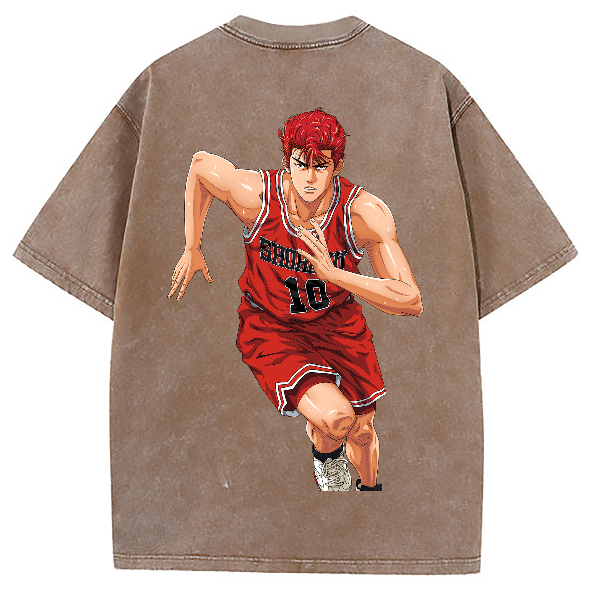 （画像用） SLAM DUNK／スラムダンク 綿100% ヴィンテージ風 半袖Tシャツ（背面プリント）