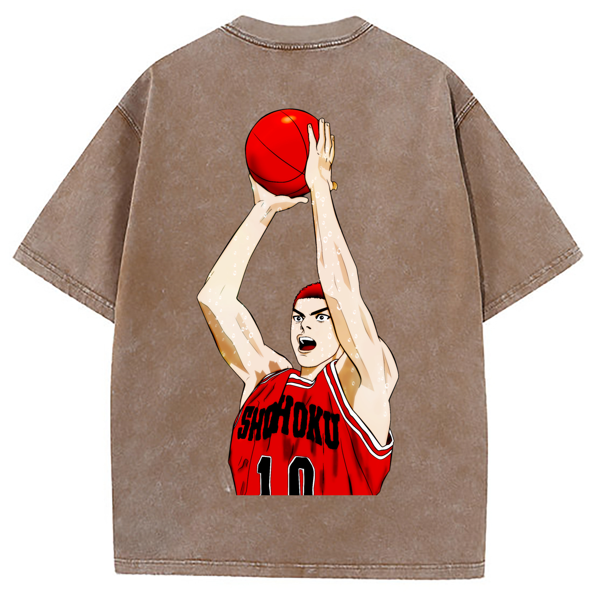 （画像用） SLAM DUNK／スラムダンク 綿100% ヴィンテージ風 半袖Tシャツ（背面プリント）