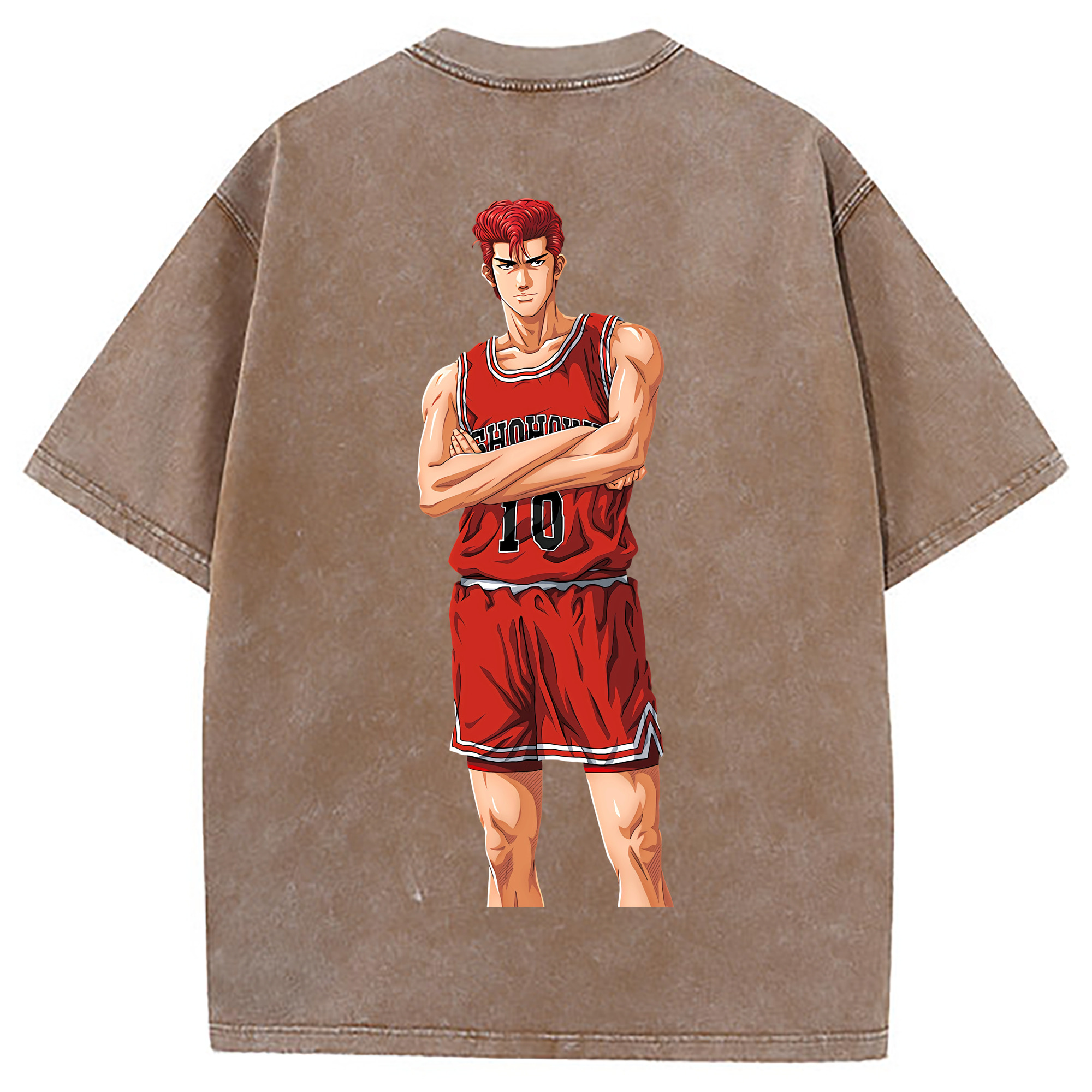 （画像用） SLAM DUNK／スラムダンク 綿100% ヴィンテージ風 半袖Tシャツ（背面プリント）