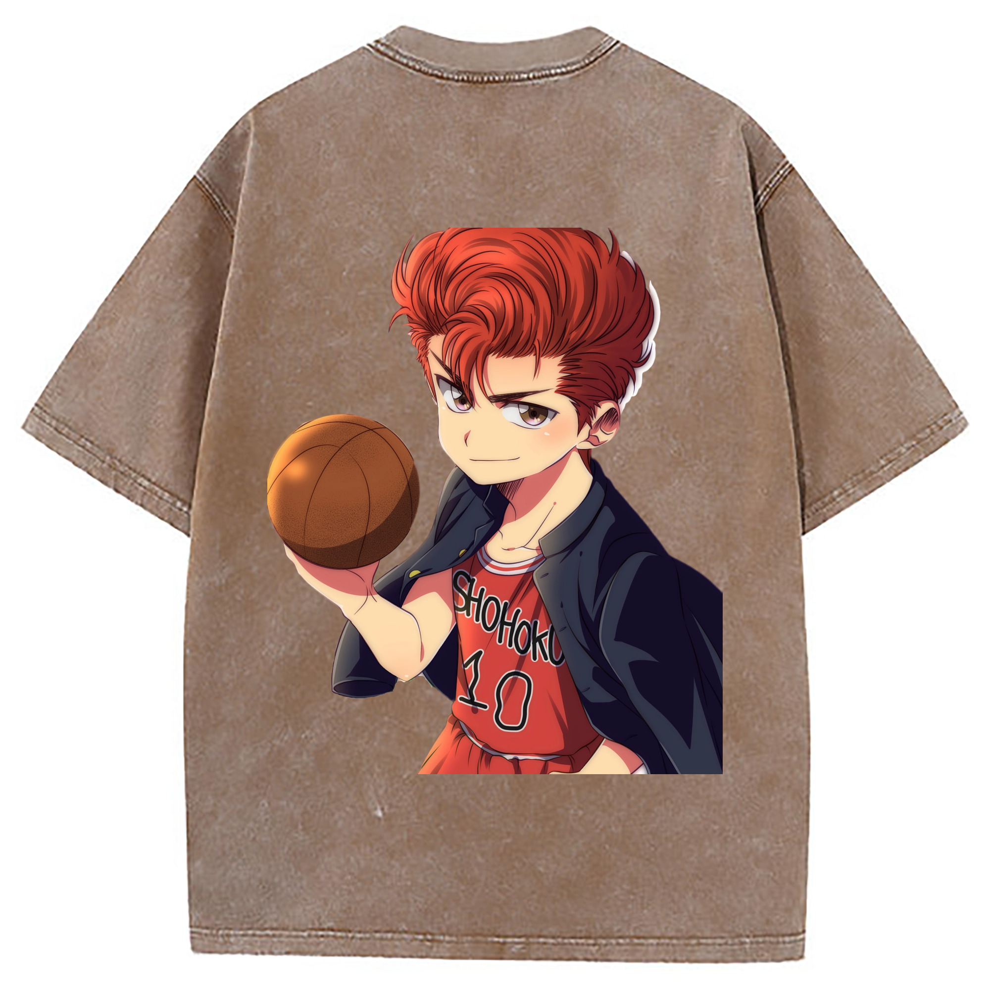 （画像用） SLAM DUNK／スラムダンク 綿100% ヴィンテージ風 半袖Tシャツ（背面プリント）