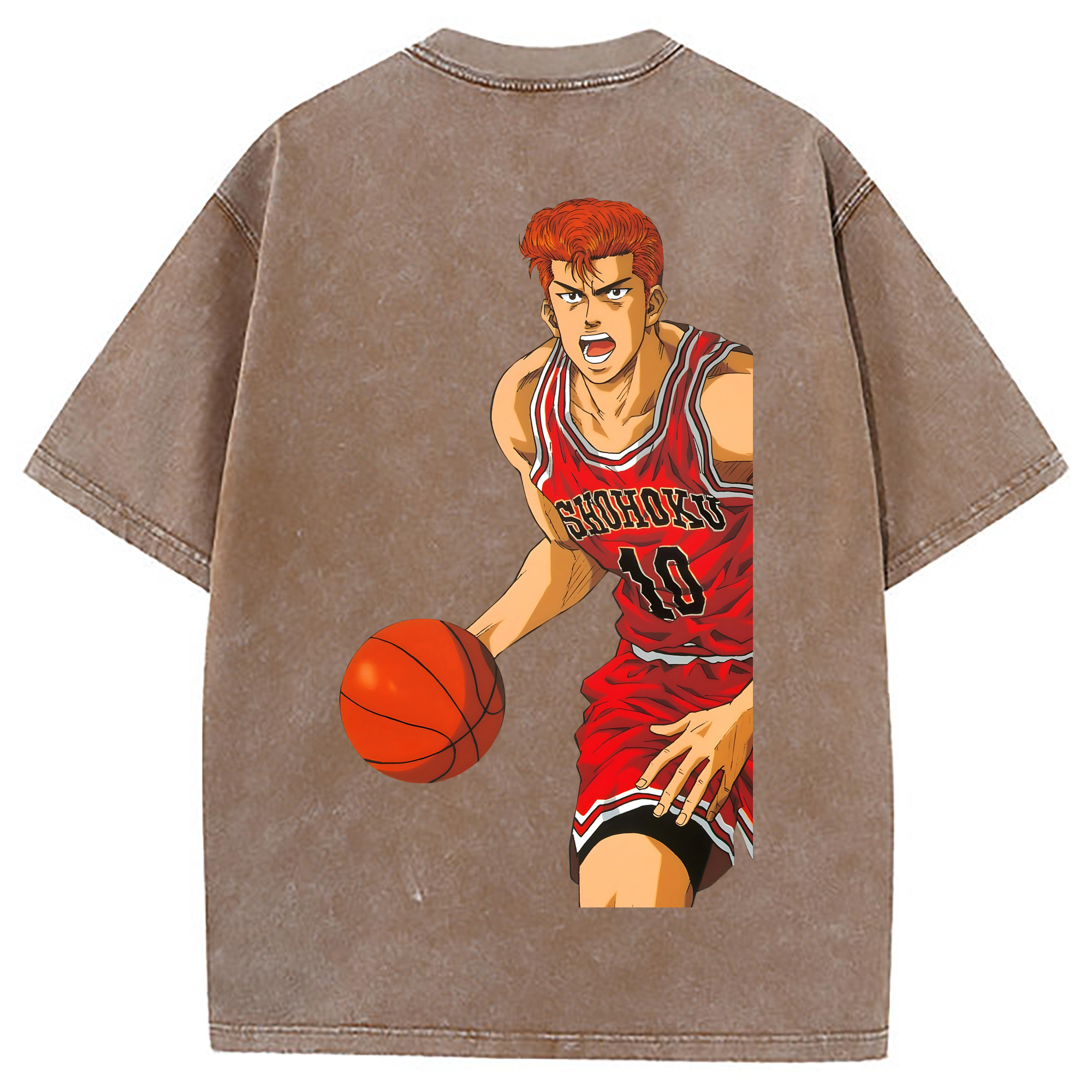 （画像用） SLAM DUNK／スラムダンク 綿100% ヴィンテージ風 半袖Tシャツ（背面プリント）