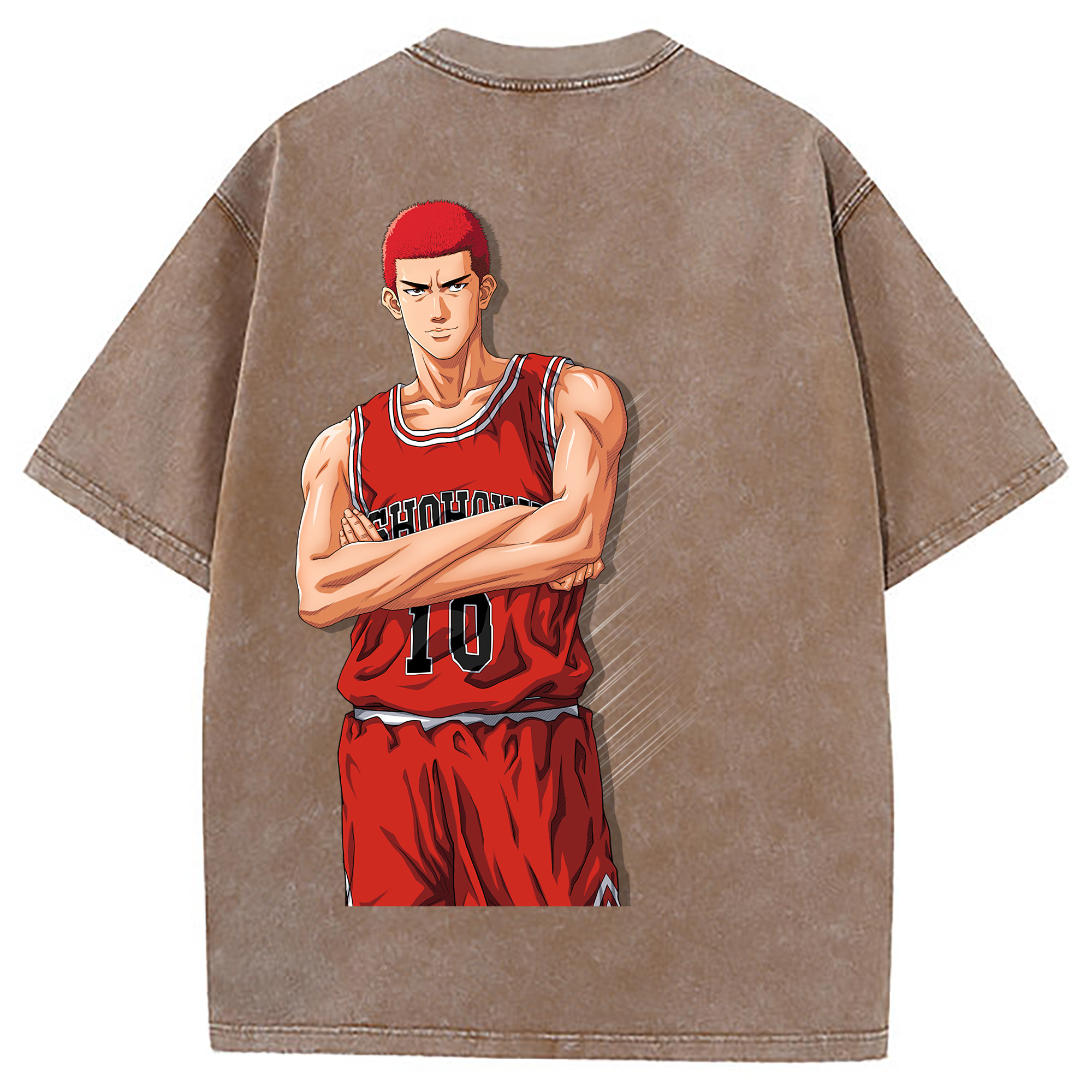 （画像用） SLAM DUNK／スラムダンク 綿100% ヴィンテージ風 半袖Tシャツ（背面プリント）