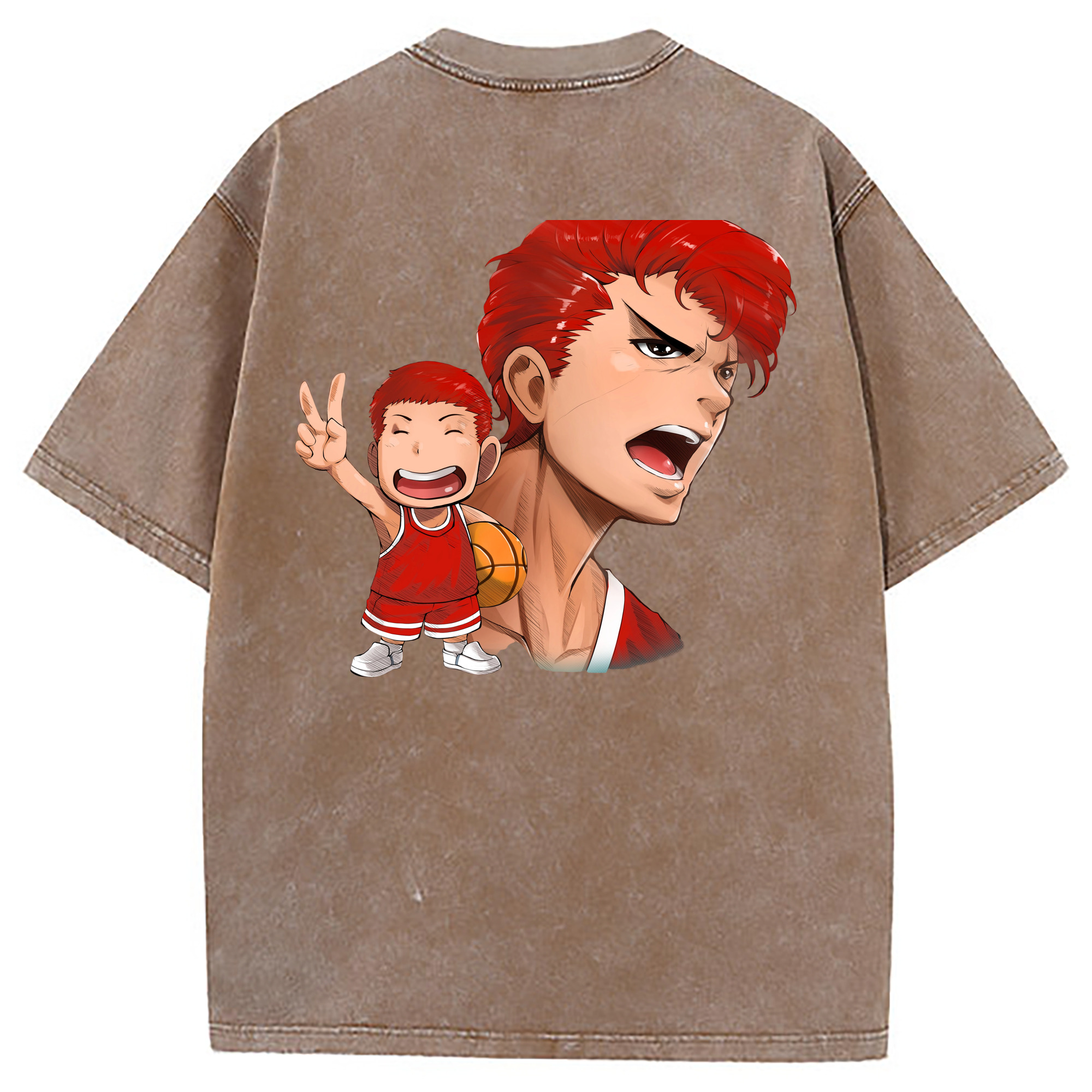 （画像用） SLAM DUNK／スラムダンク 綿100% ヴィンテージ風 半袖Tシャツ（背面プリント）