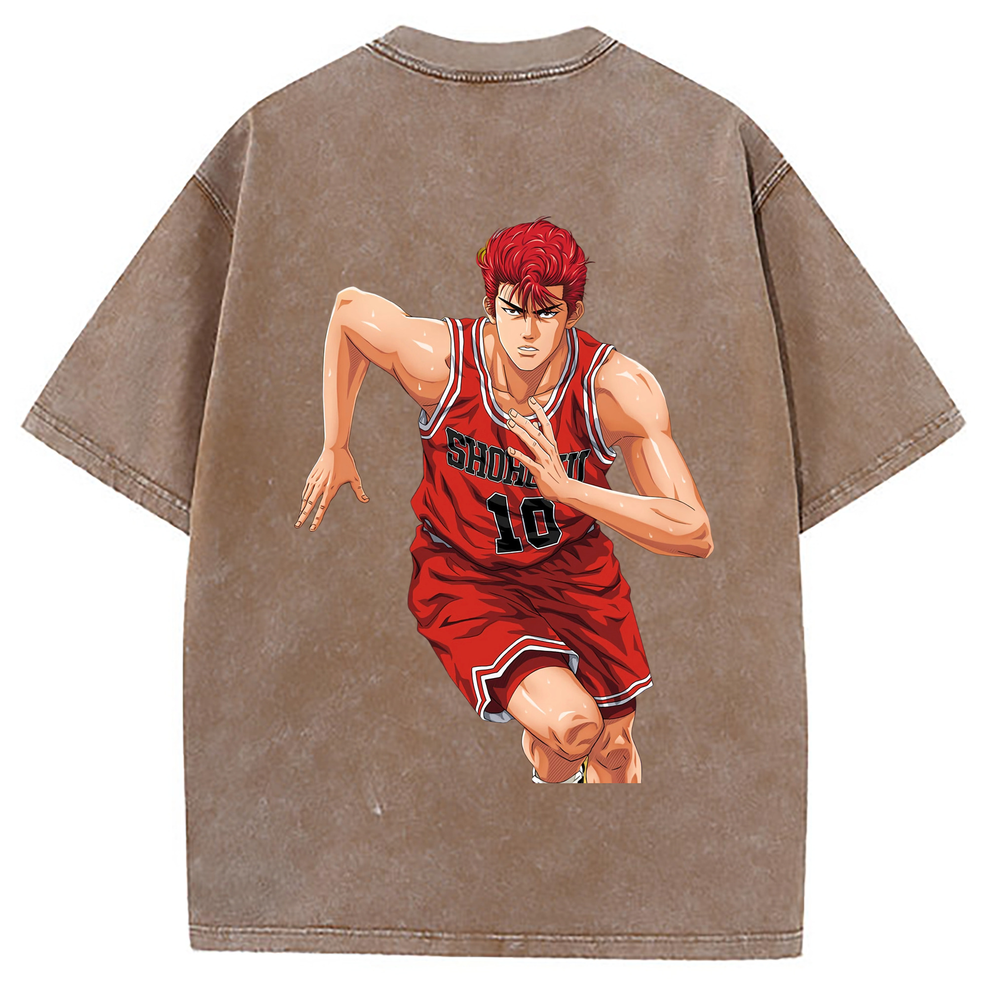 （画像用） SLAM DUNK／スラムダンク 綿100% ヴィンテージ風 半袖Tシャツ（背面プリント）