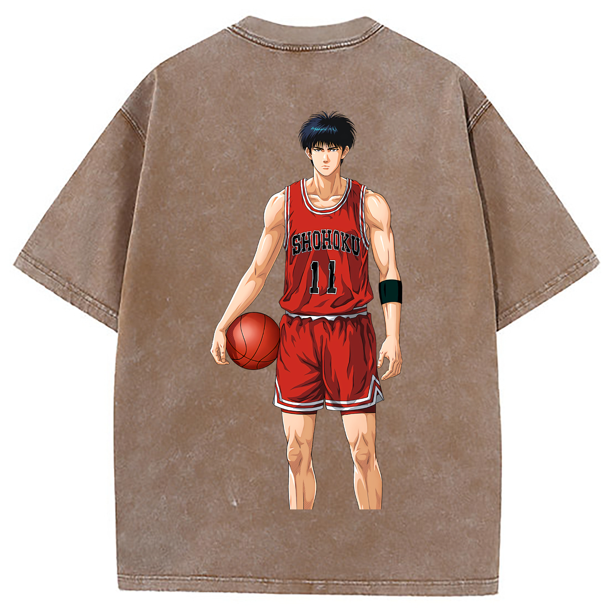 （画像用） SLAM DUNK／スラムダンク 綿100% ヴィンテージ風 半袖Tシャツ（背面プリント）