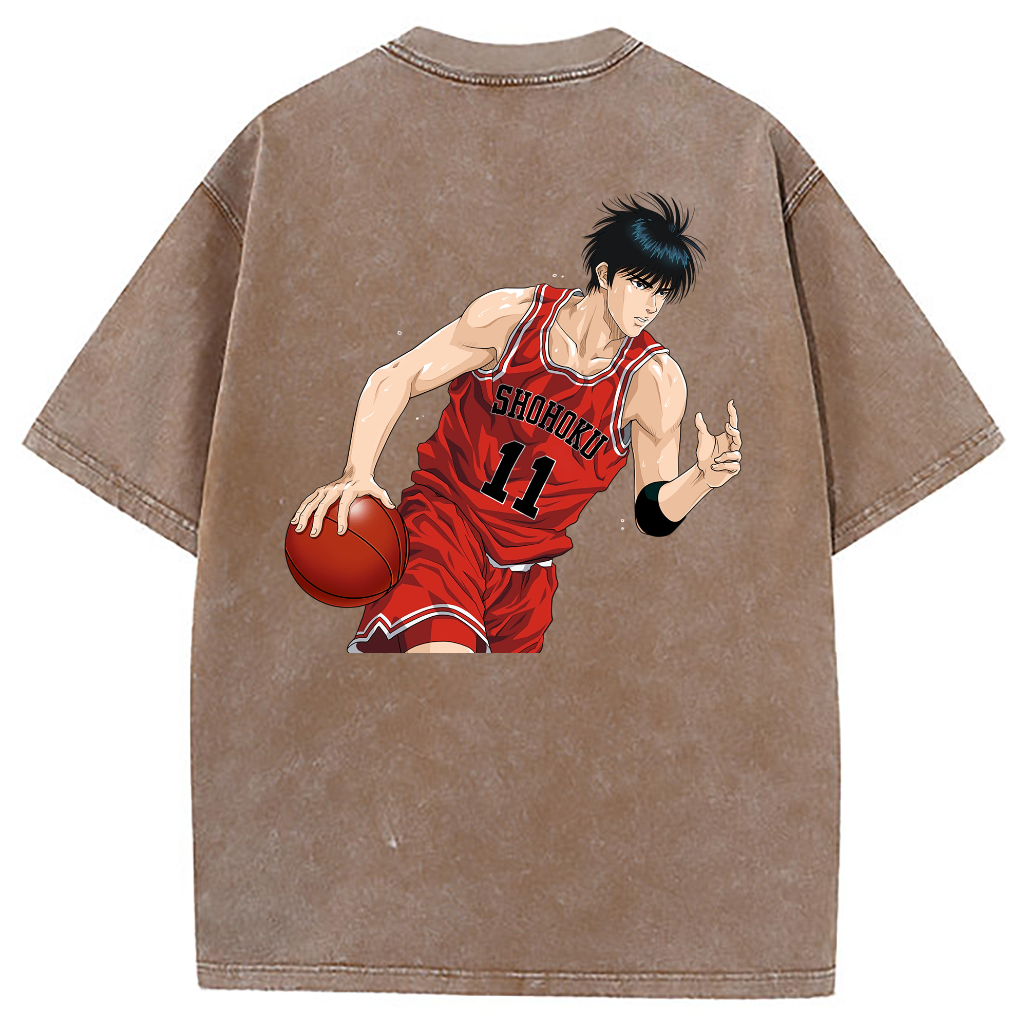 （画像用） SLAM DUNK／スラムダンク 綿100% ヴィンテージ風 半袖Tシャツ（背面プリント）