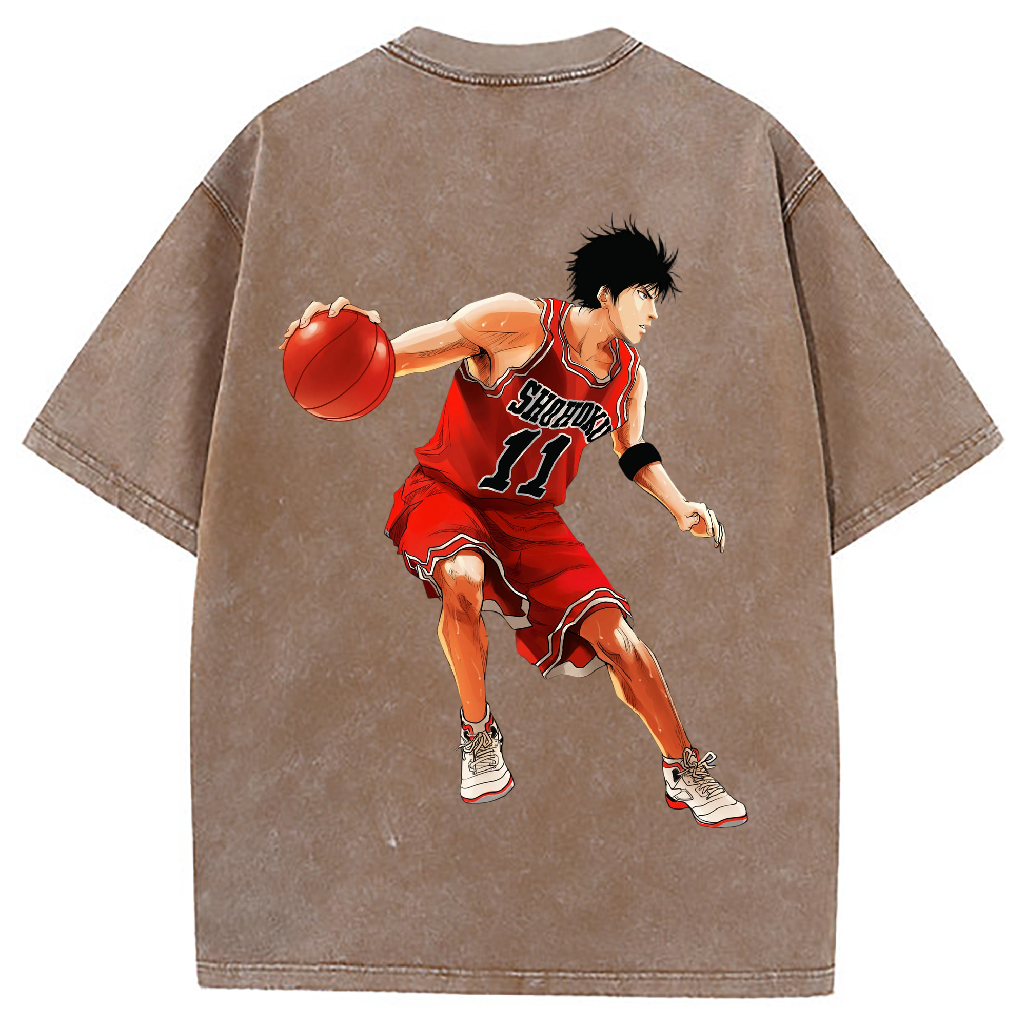 （画像用） SLAM DUNK／スラムダンク 綿100% ヴィンテージ風 半袖Tシャツ（背面プリント）