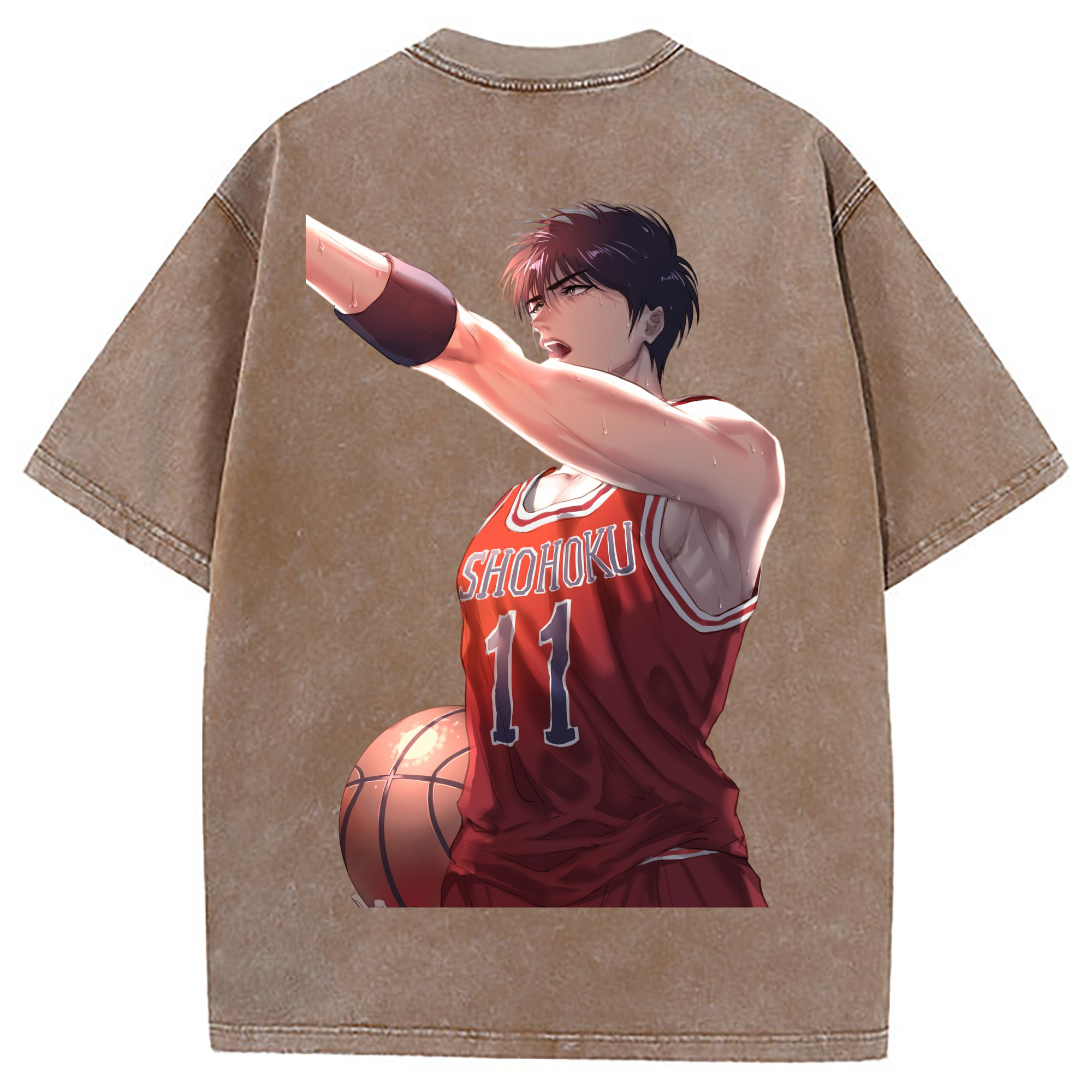 （画像用） SLAM DUNK／スラムダンク 綿100% ヴィンテージ風 半袖Tシャツ（背面プリント）