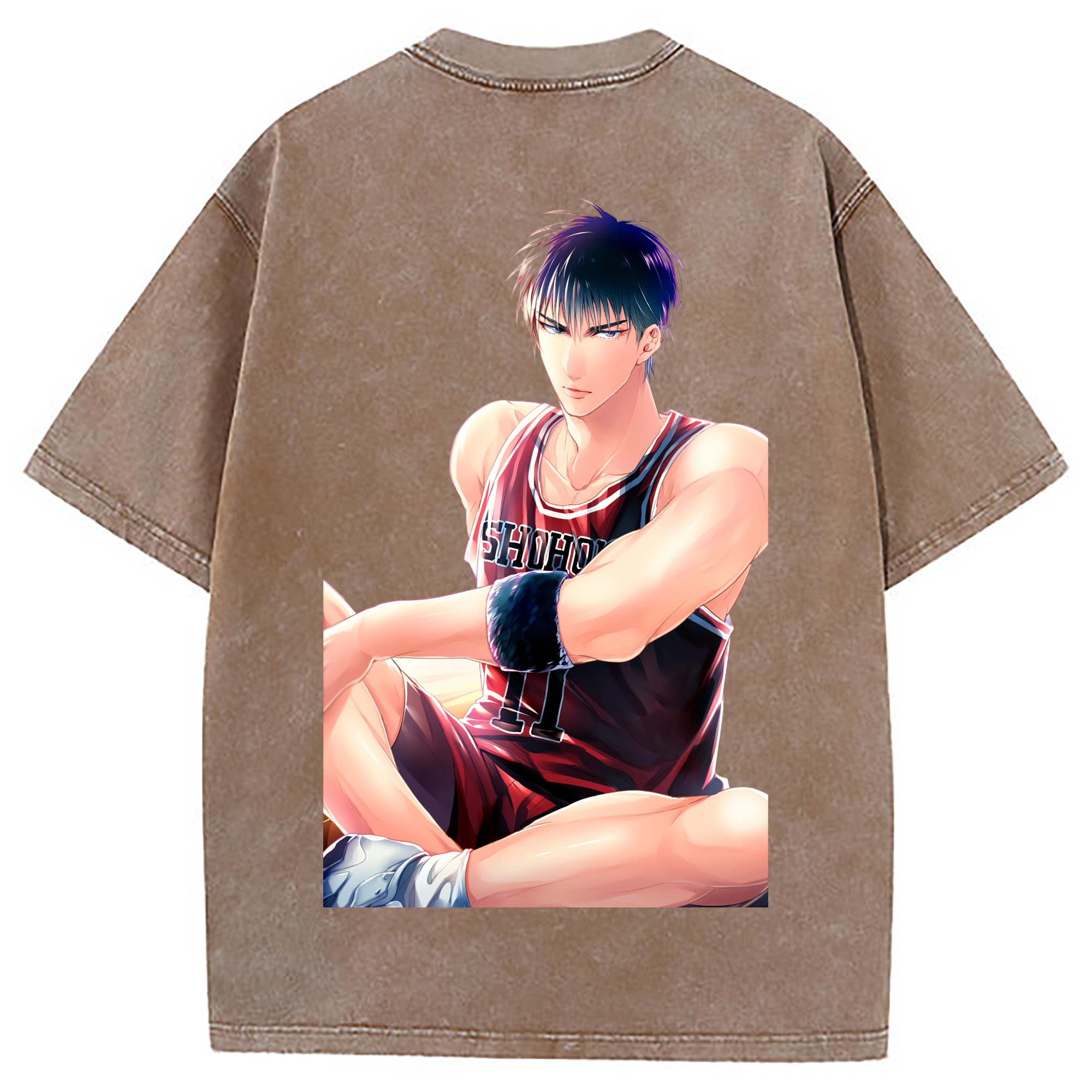 （画像用） SLAM DUNK／スラムダンク 綿100% ヴィンテージ風 半袖Tシャツ（背面プリント）