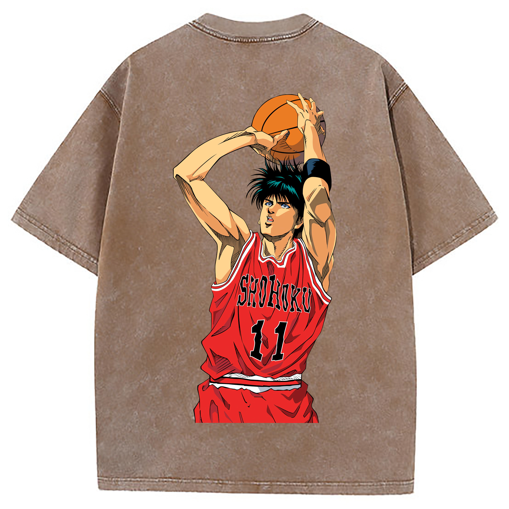 （画像用） SLAM DUNK／スラムダンク 綿100% ヴィンテージ風 半袖Tシャツ（背面プリント）