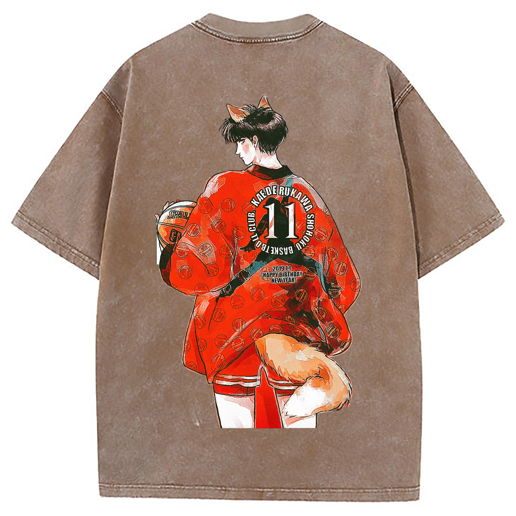 （画像用） SLAM DUNK／スラムダンク 綿100% ヴィンテージ風 半袖Tシャツ（背面プリント）