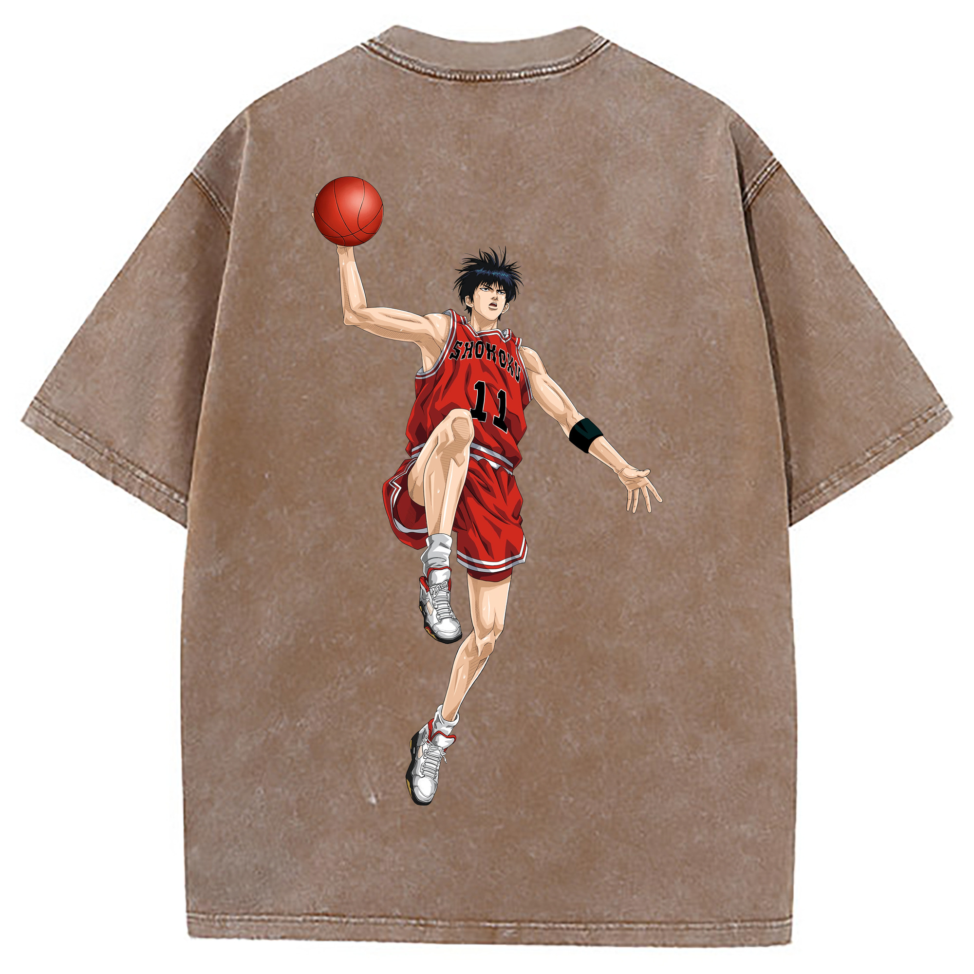 （画像用） SLAM DUNK／スラムダンク 綿100% ヴィンテージ風 半袖Tシャツ（背面プリント）