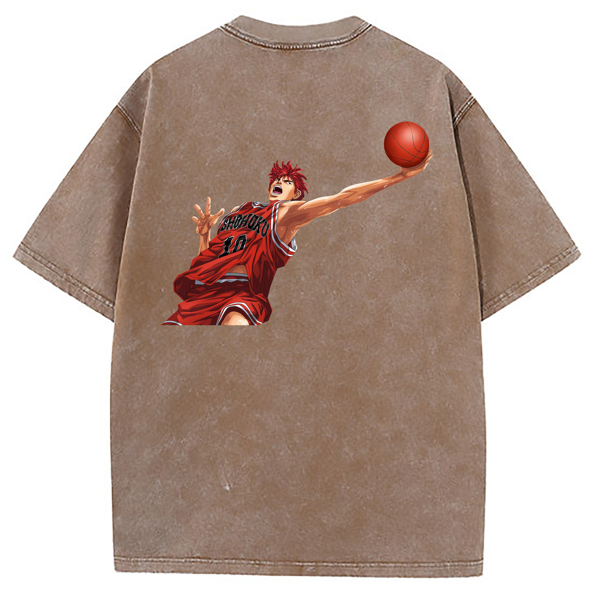 （画像用） SLAM DUNK／スラムダンク 綿100% ヴィンテージ風 半袖Tシャツ（背面プリント）