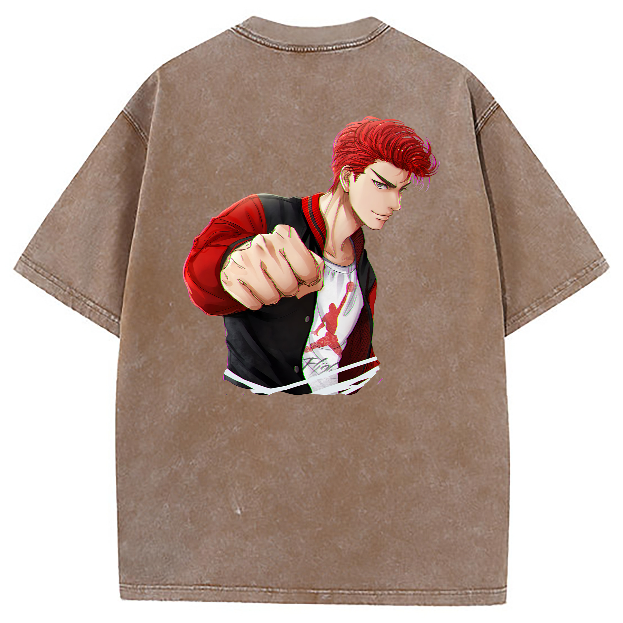 （画像用） SLAM DUNK／スラムダンク 綿100% ヴィンテージ風 半袖Tシャツ（背面プリント）