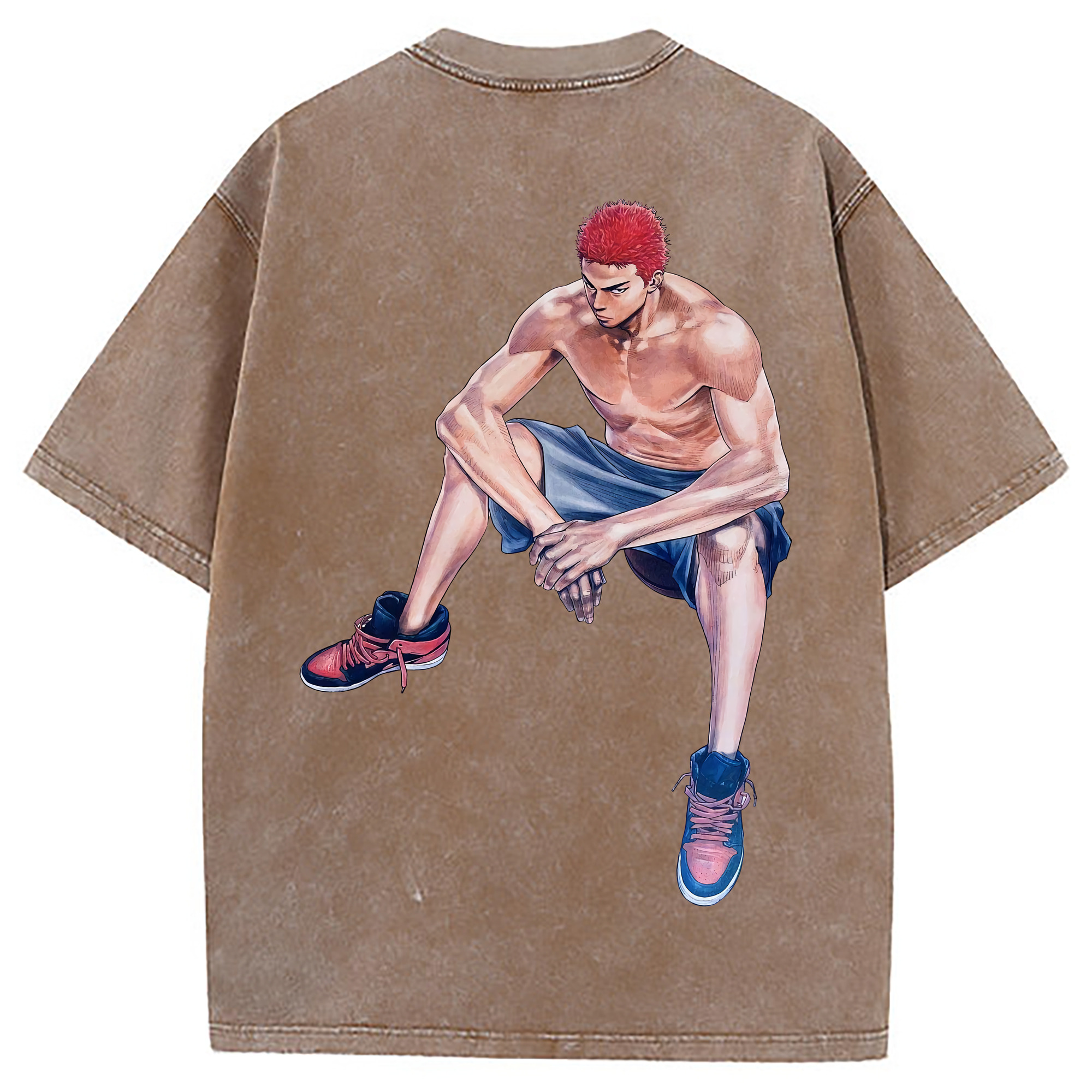 （画像用） SLAM DUNK／スラムダンク 綿100% ヴィンテージ風 半袖Tシャツ（背面プリント）