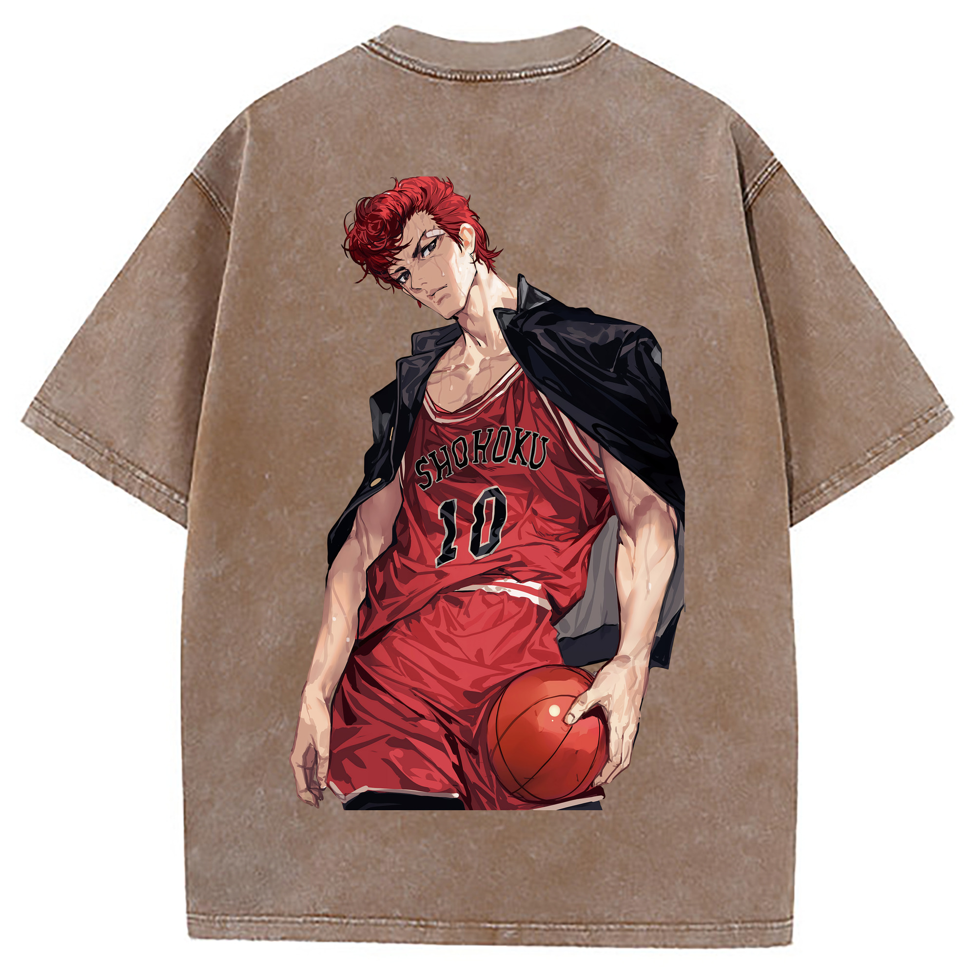 （画像用） SLAM DUNK／スラムダンク 綿100% ヴィンテージ風 半袖Tシャツ（背面プリント）