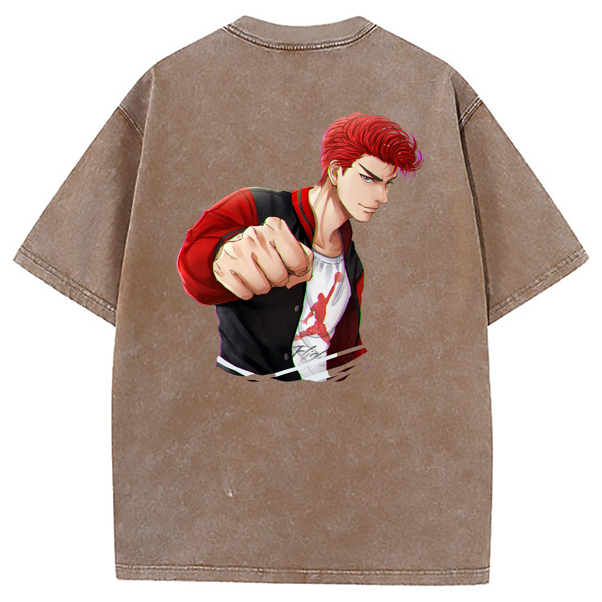 （画像用） SLAM DUNK／スラムダンク 綿100% ヴィンテージ風 半袖Tシャツ（背面プリント）