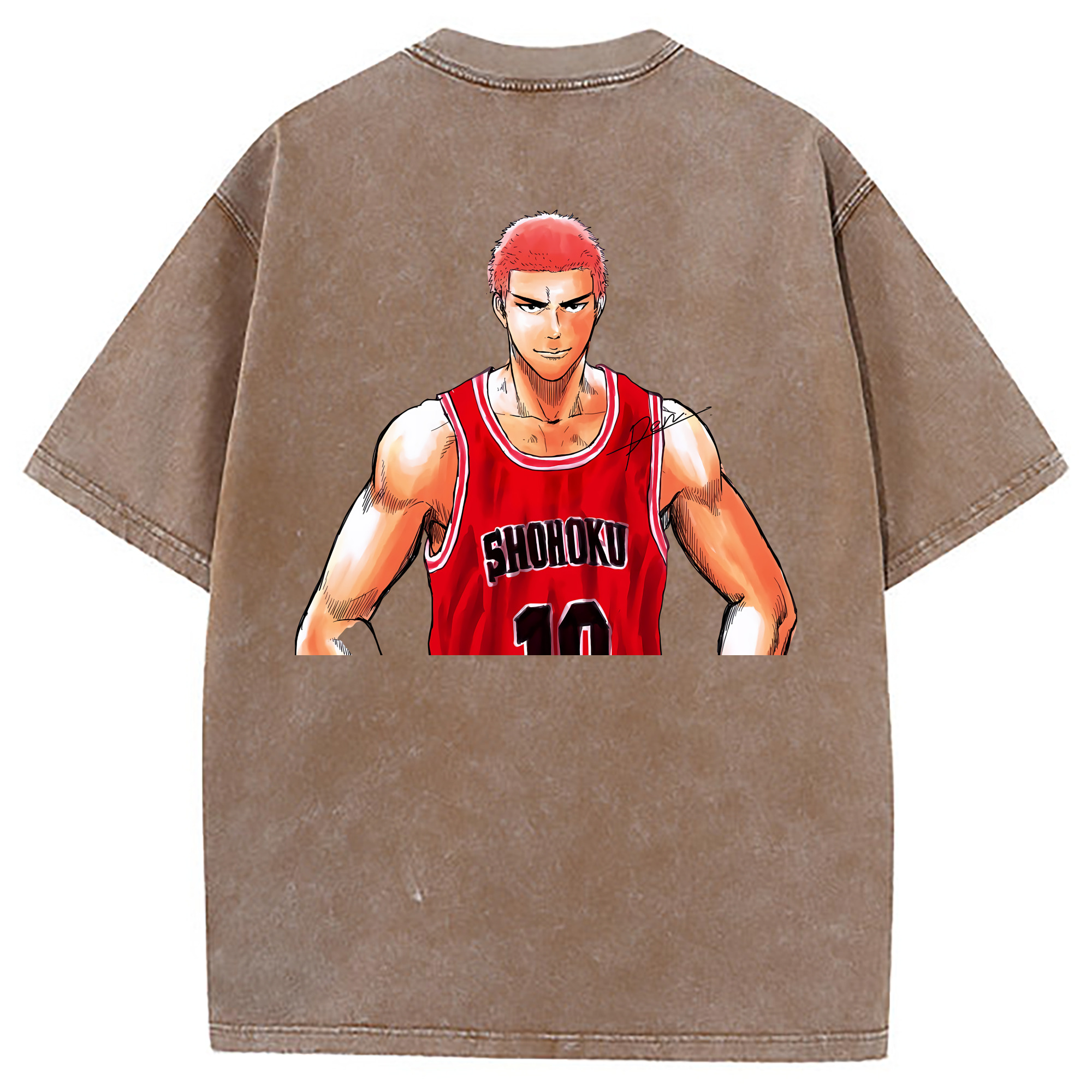 （画像用） SLAM DUNK／スラムダンク 綿100% ヴィンテージ風 半袖Tシャツ（背面プリント）