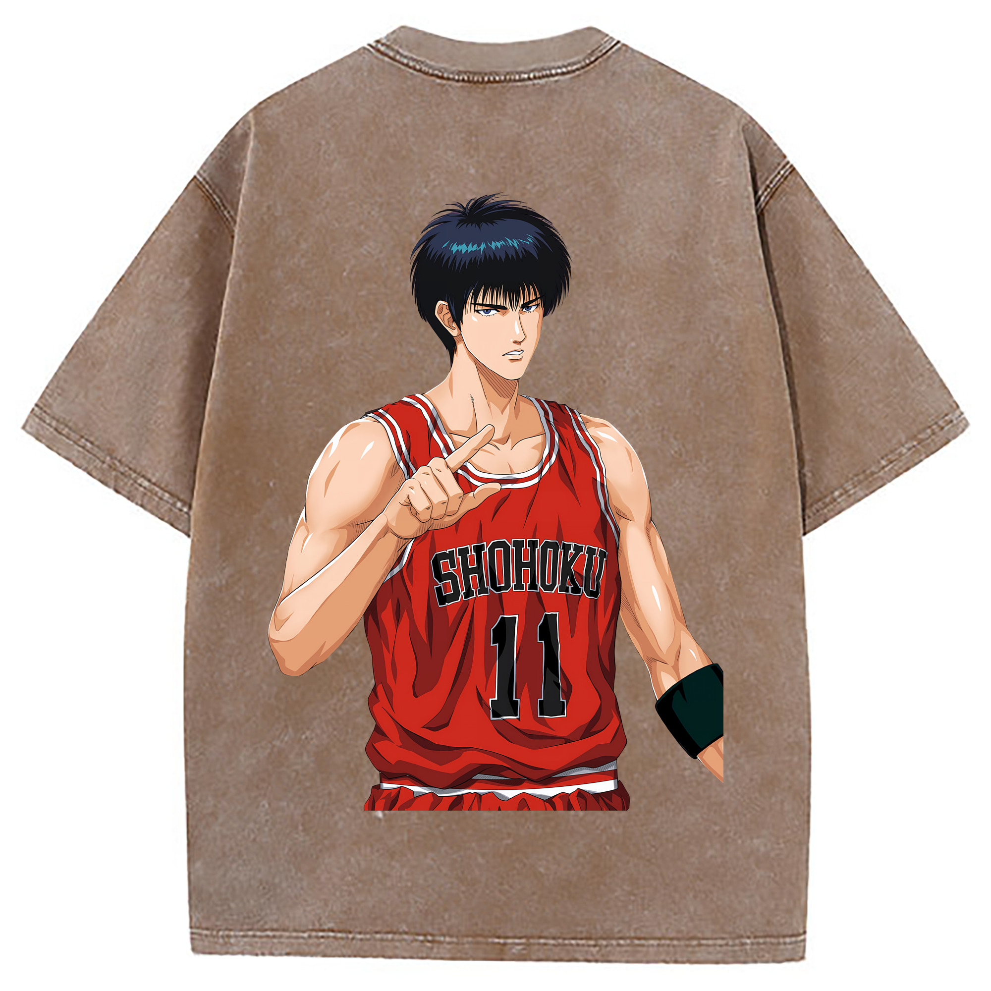 （画像用） SLAM DUNK／スラムダンク 綿100% ヴィンテージ風 半袖Tシャツ（背面プリント）