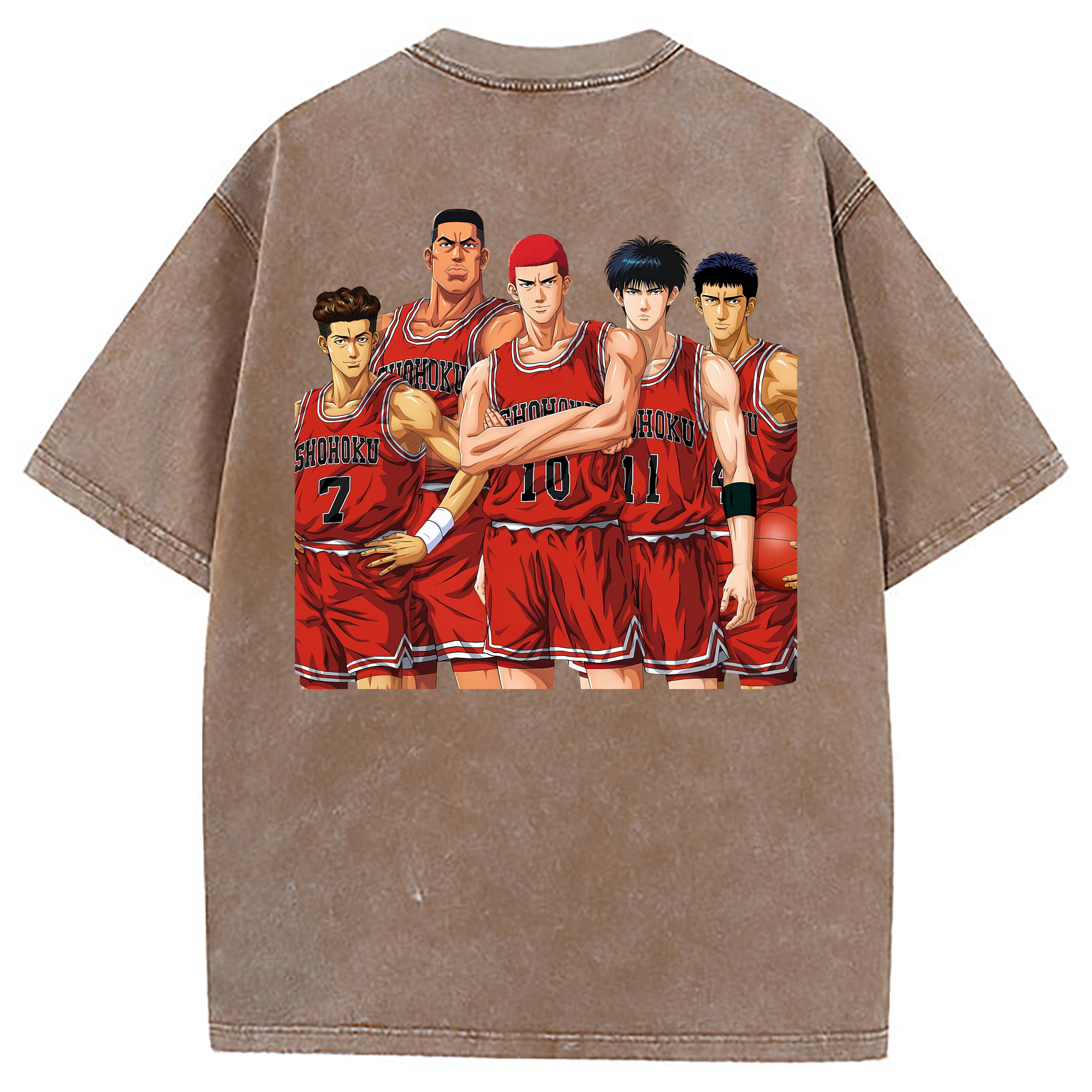 （画像用） SLAM DUNK／スラムダンク 綿100% ヴィンテージ風 半袖Tシャツ（背面プリント）